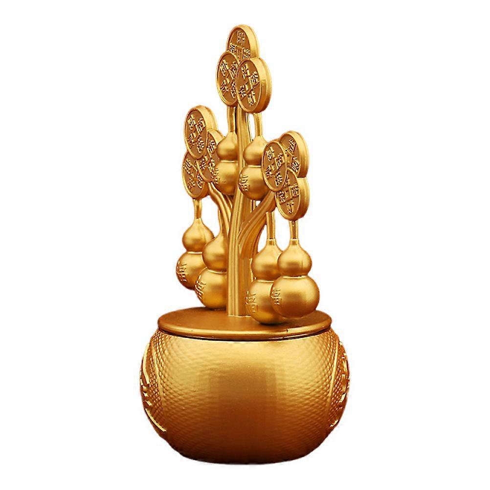 Feng Shui Tree Golden Wealth Tree for Home Luck 5Pcs Sculpture
