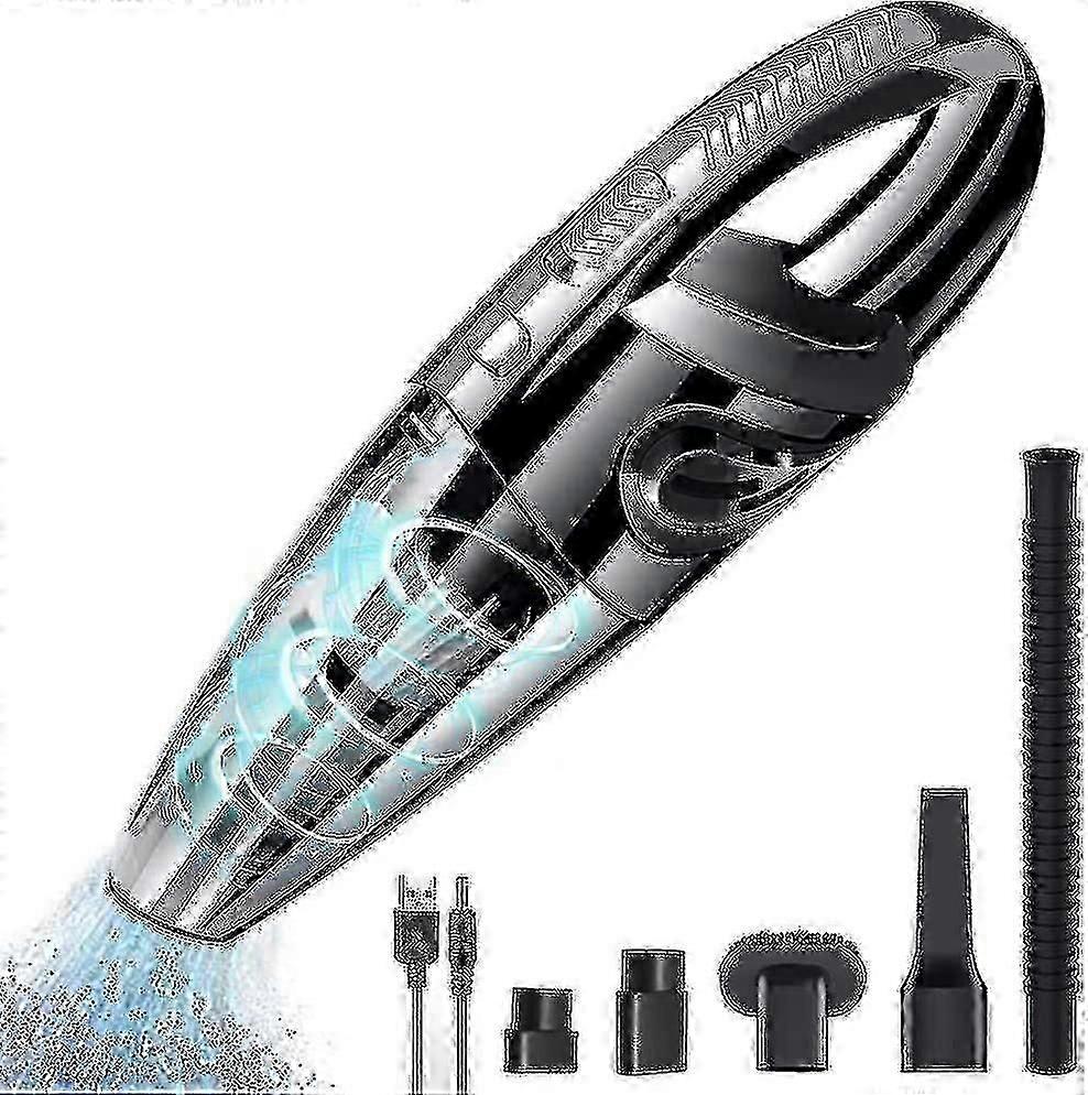 Powerful Portable 120w 2200mah Cordless Hand Vacuum Cleaner With Wet & Dry Function Washable Hepa Filter And 5 Rechargeable Nozzles For Home, Table, O