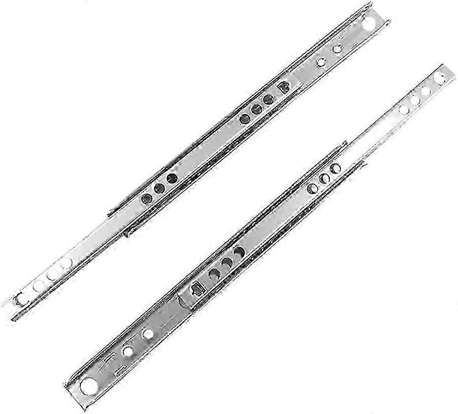 带滚珠轴承的金属抽屉导轨滑轨，W17mm 1 对适用于家具抽屉（长度：400mm）