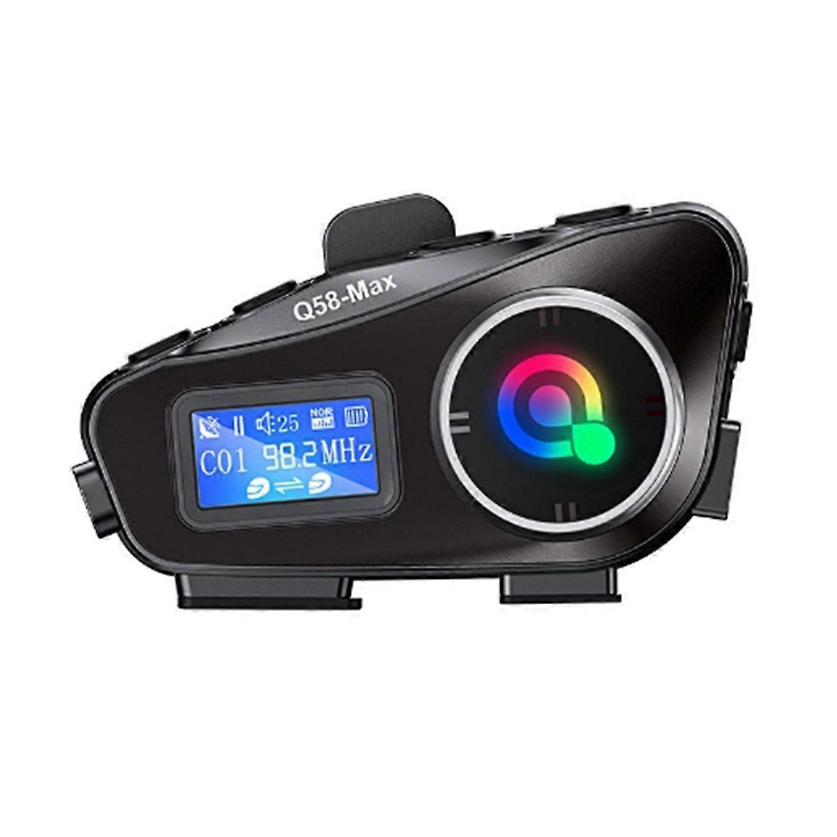 Q58 Max Motorcycle Helmet Bluetooth Intercom IP65 Waterproof