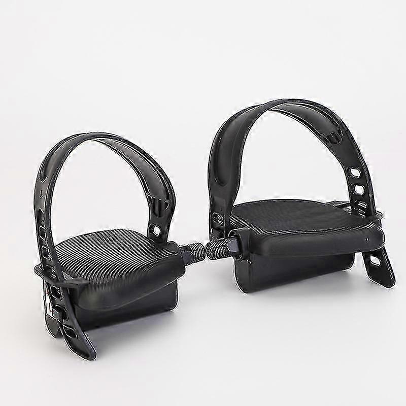 1/2 inch pedals with non-slip straps for exercise bike