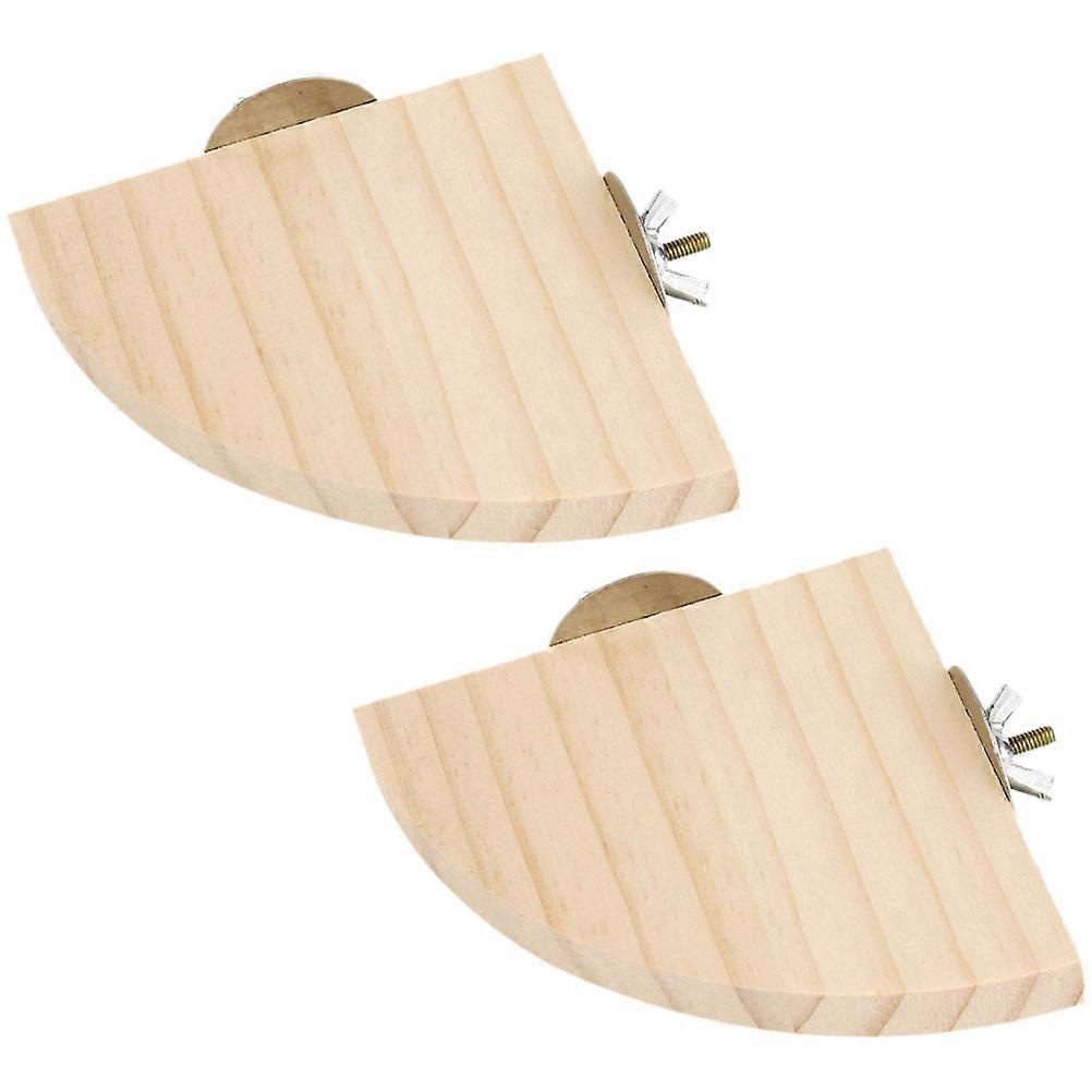 Natural Wooden Bird Perch Platform for Parrot Exercise 8Pcs