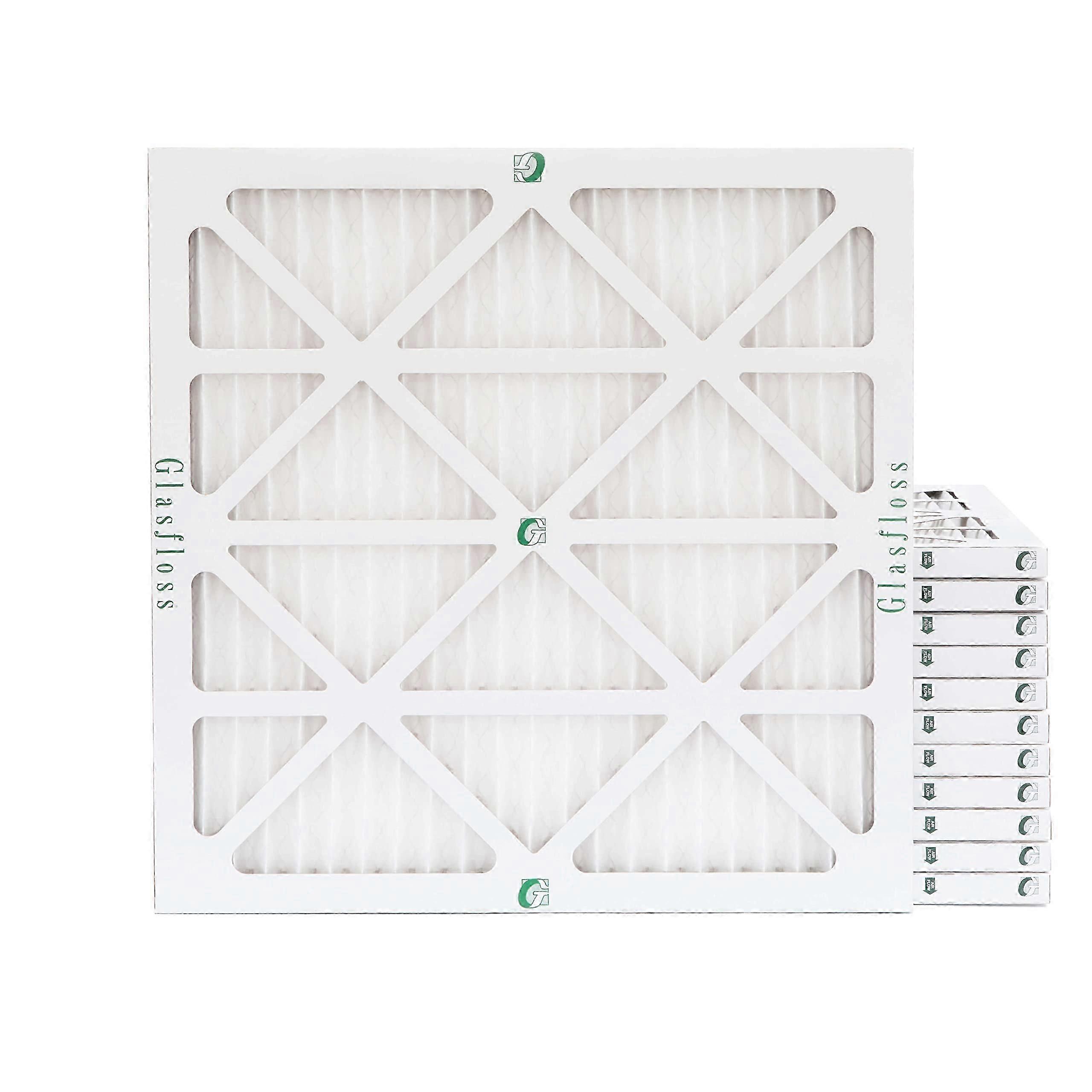24x24x1 MERV 13 AC Furnace Air Filters, Case of 12, Compatible Size 23 3/8 x 23 3/8 x 7/8, High Efficiency Dust Reduction