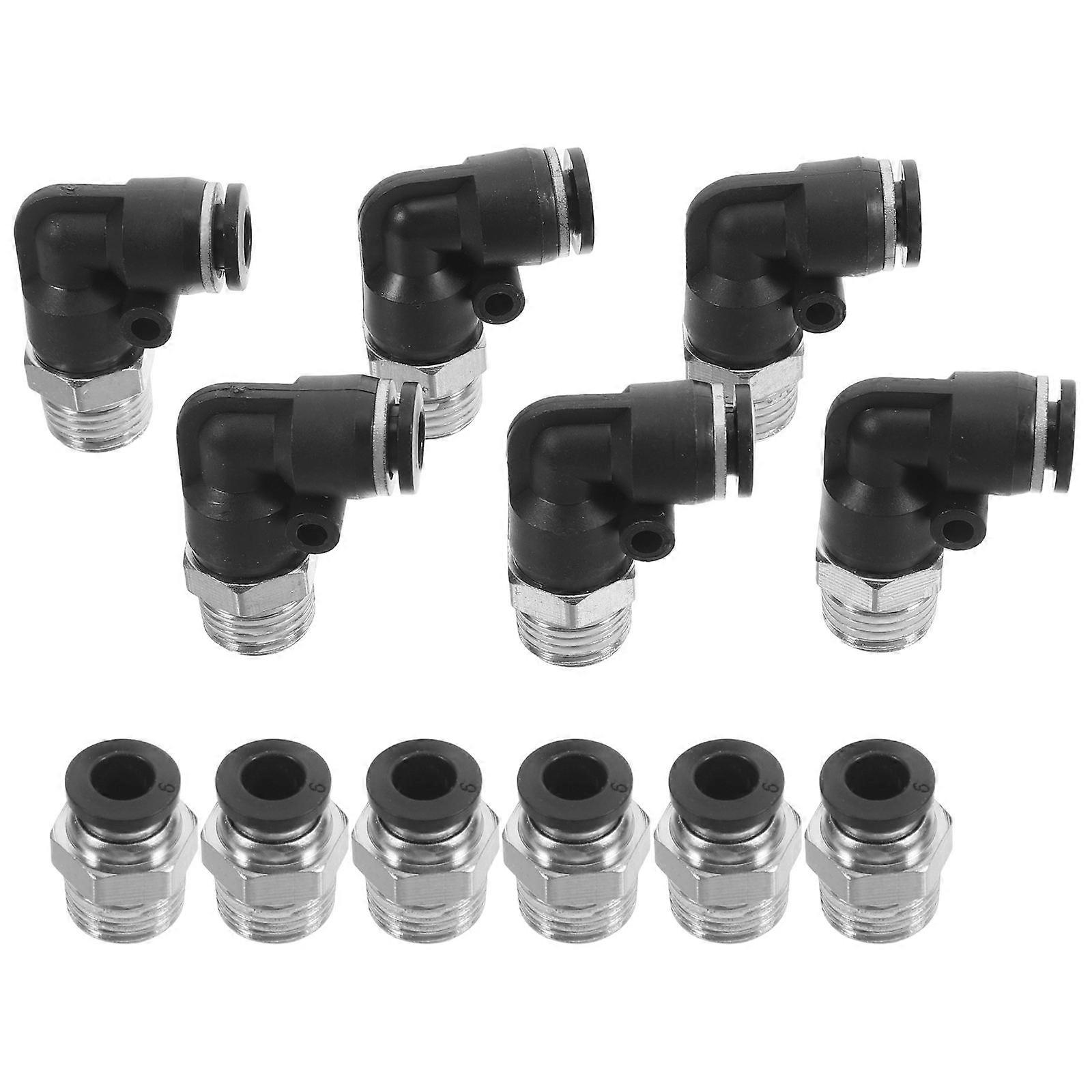 60 Pcs Pneumatic Connectors Push To Connect Fittings Elbow And Straight For Air Hose Maintenance Leak Proof Quick Connection Solution
