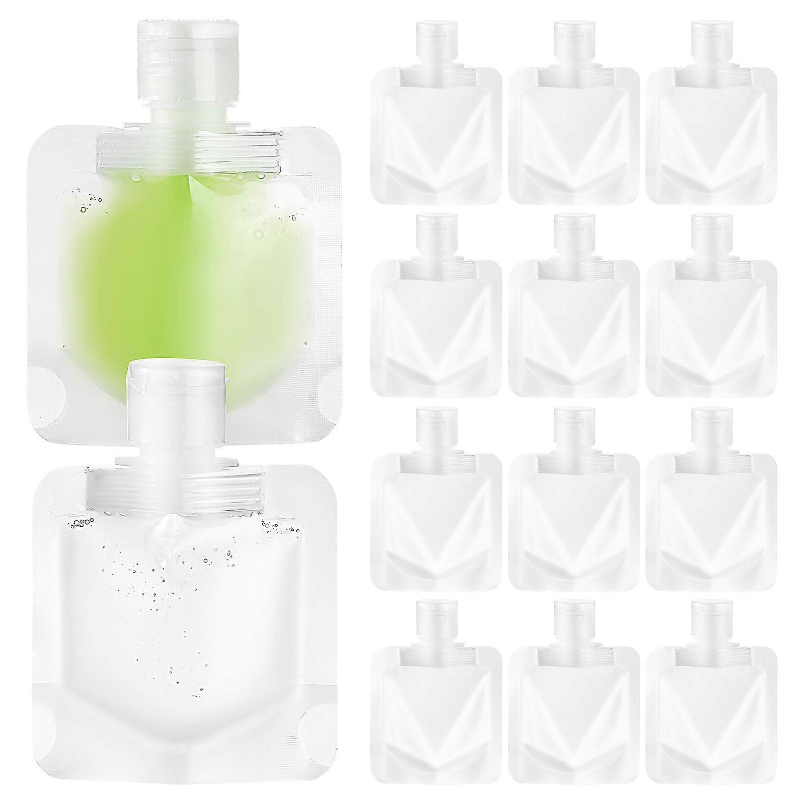 75 Pcs Travel Size Squeeze Pouches Refillable Toiletries Containers For Daily Use 30ml Capacity Portable