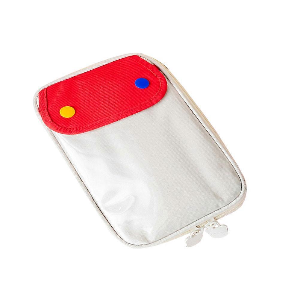 Office Stationery Bag Multi-Function Pen Bag Children Gift Giving Simple Design Cloth Material Workmanship 8.3×5.6×1in 1Set