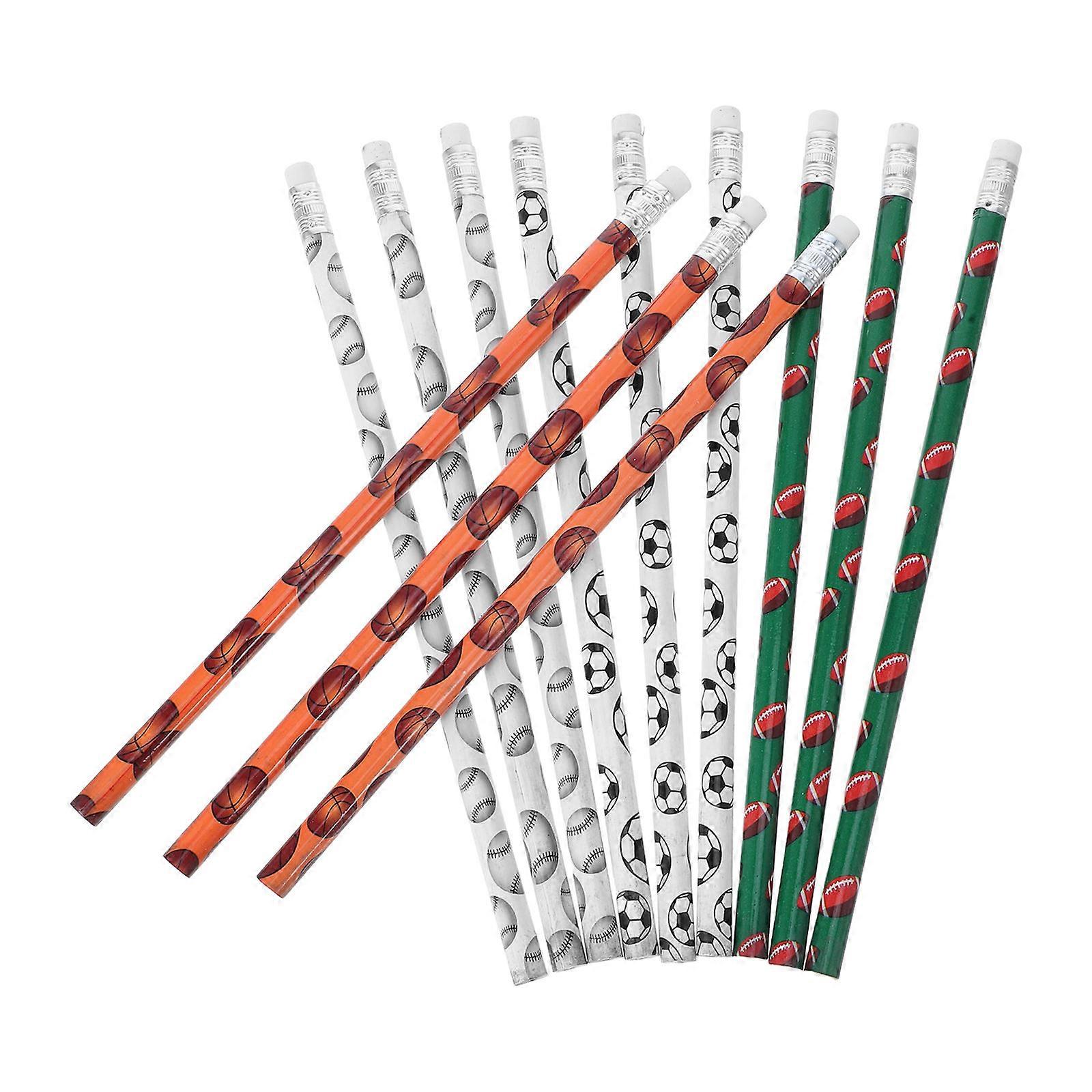 Wooden Basketball Sports Pencils for School 240Pcs Multi Color with Erasers
