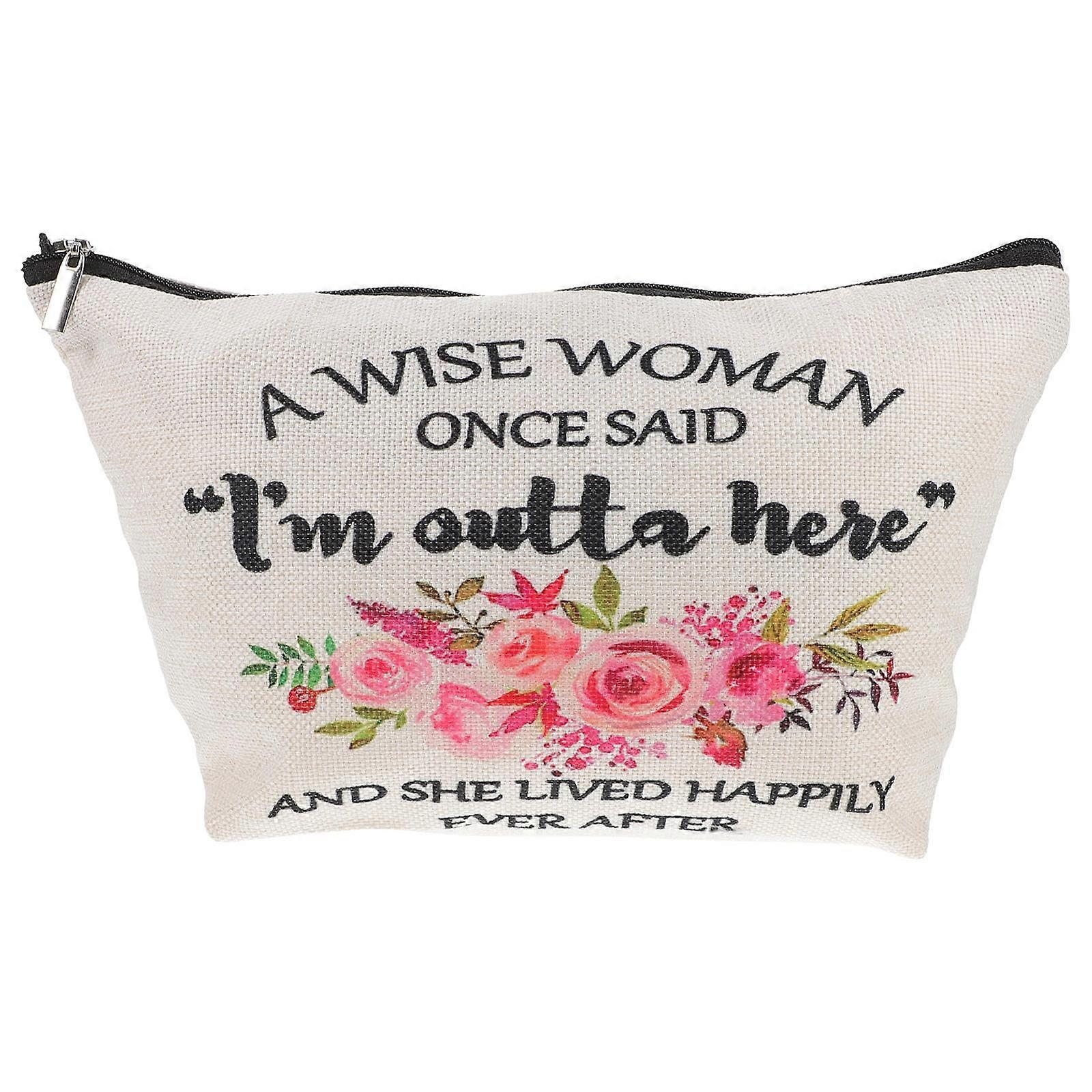 5Pcs Rectangular Zipper Makeup Bag Canvas Purse For Women Protection And Organization Assorted Color Style