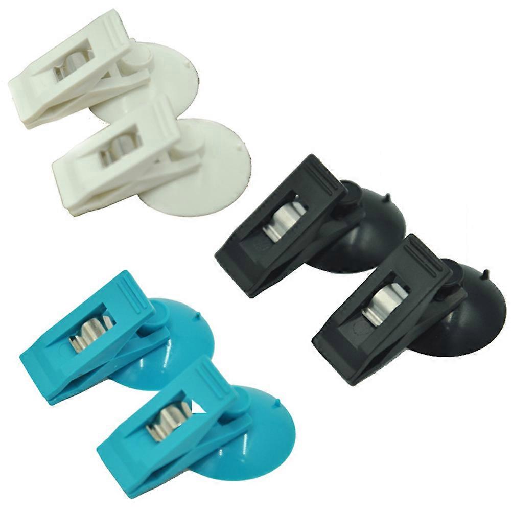 Car Mounted Clips For Storage Convenient For Drivers Designed In Simple Style With Suction Function In Blue 4 Pairs