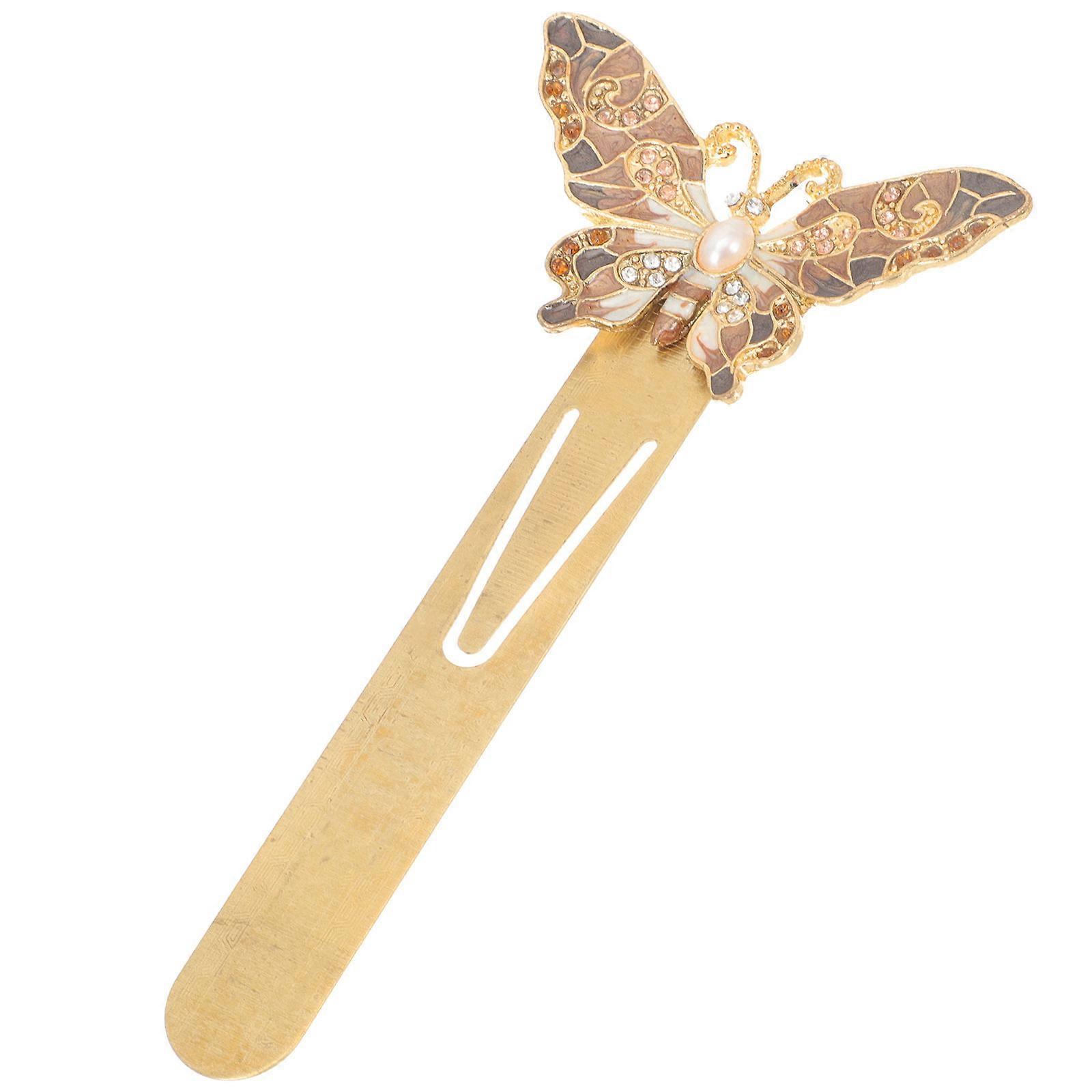 Classic Decorative Bookmark Page Marker For Library Use In Stylish Golden Shape 5Pcs