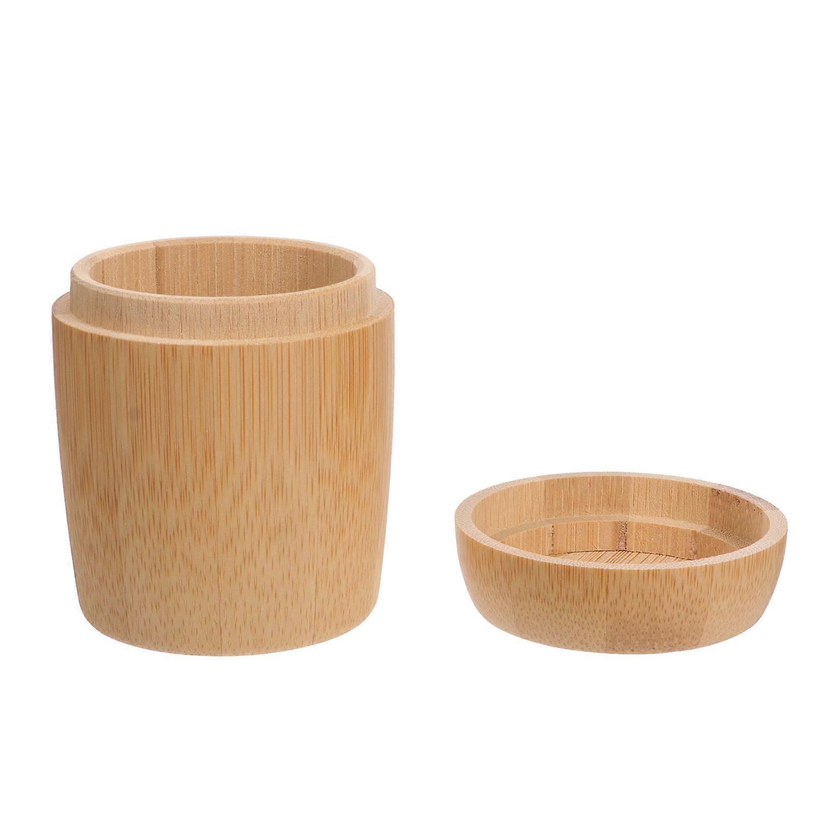 Unique Toothpick Holder Bamboo Storage Box For Home Dining Tables Light Brown 8.50X7.00X7.00CM Portable 1Pack