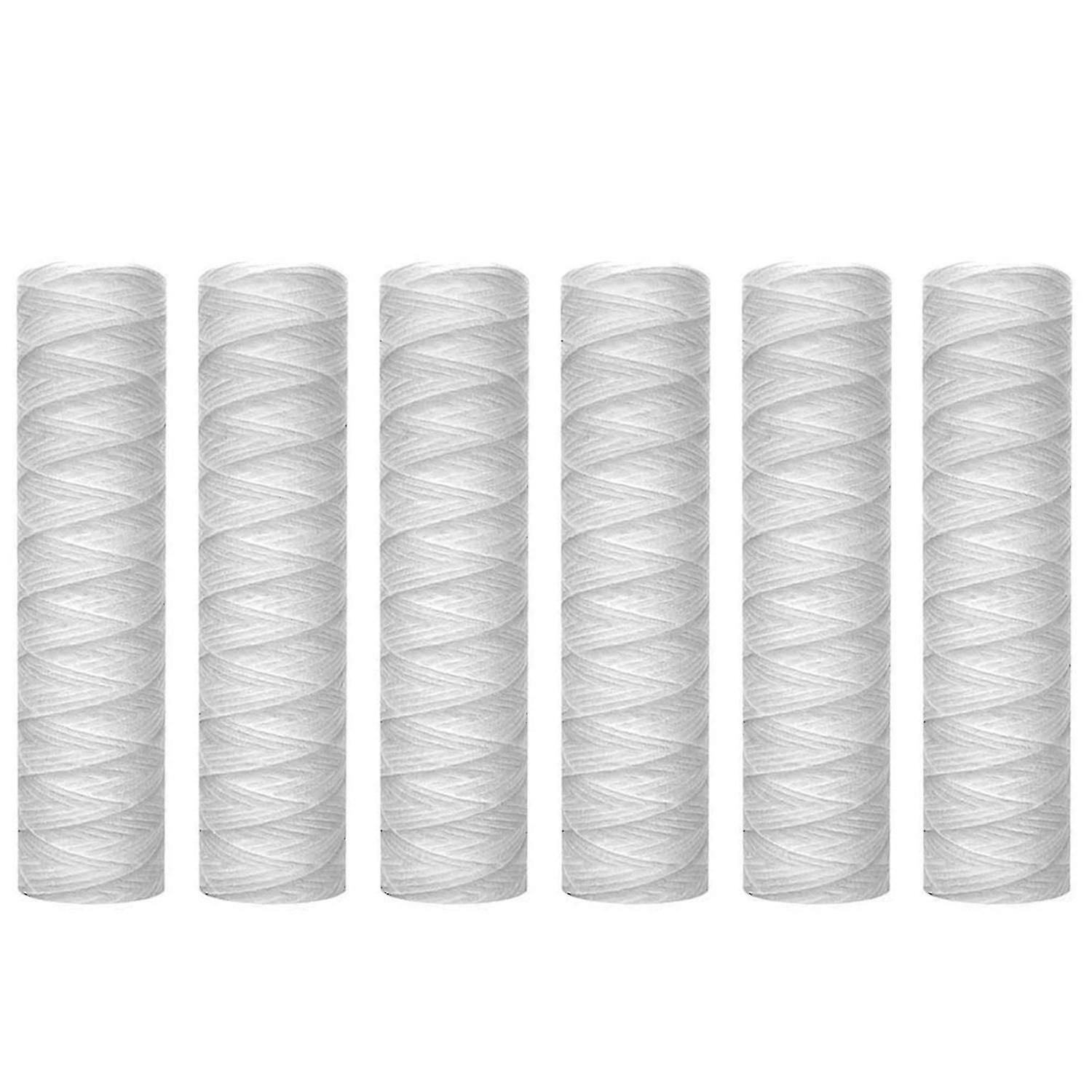 10 Mikron 10 "x 2,5" String Wund-Sediment-Wasserfilterpatrone, 6pack, ganze Haus Sedimentfiltration, Universal