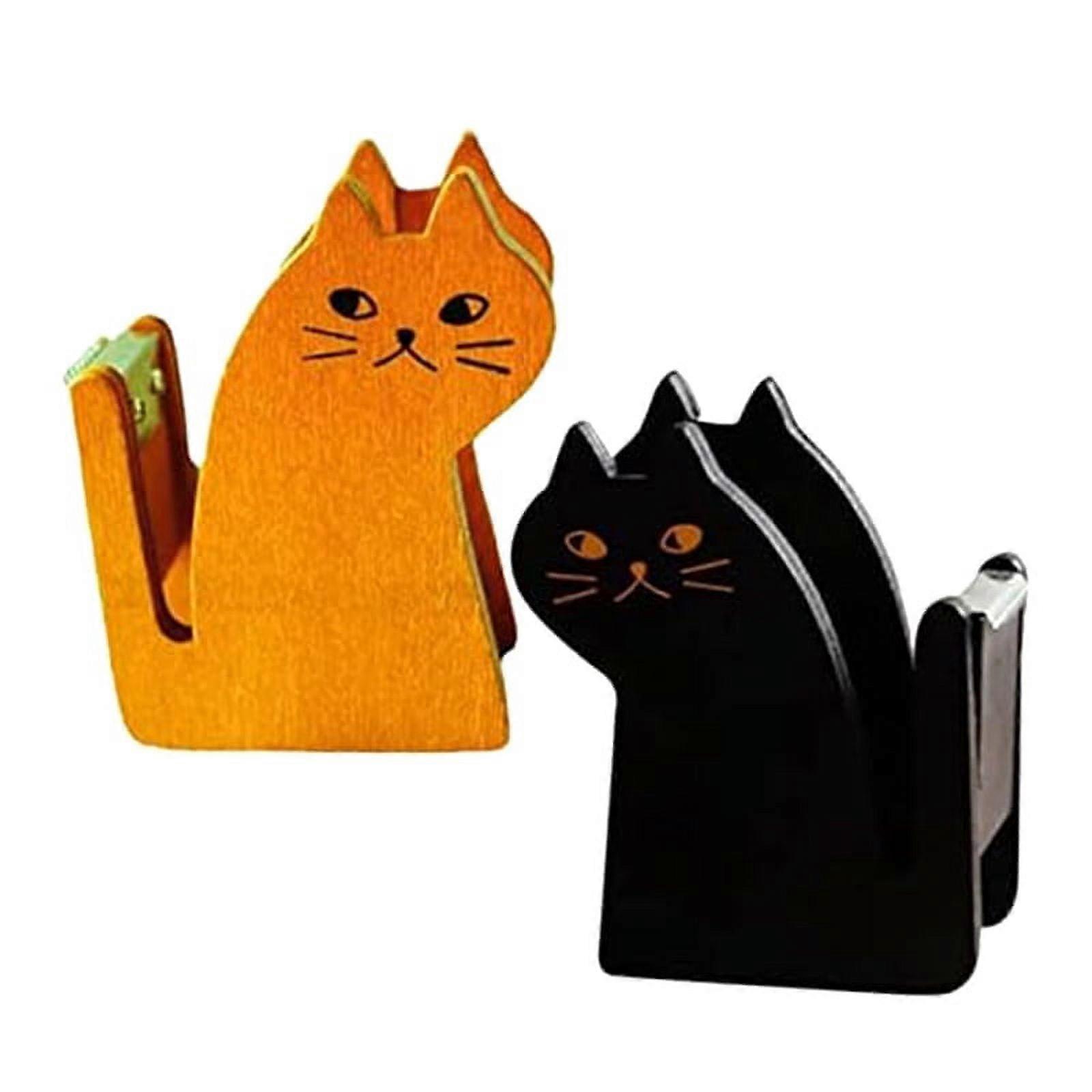 2Pcs Cats Tape Holder Packing Roller Packaging Dispenser False Eyelash Fun