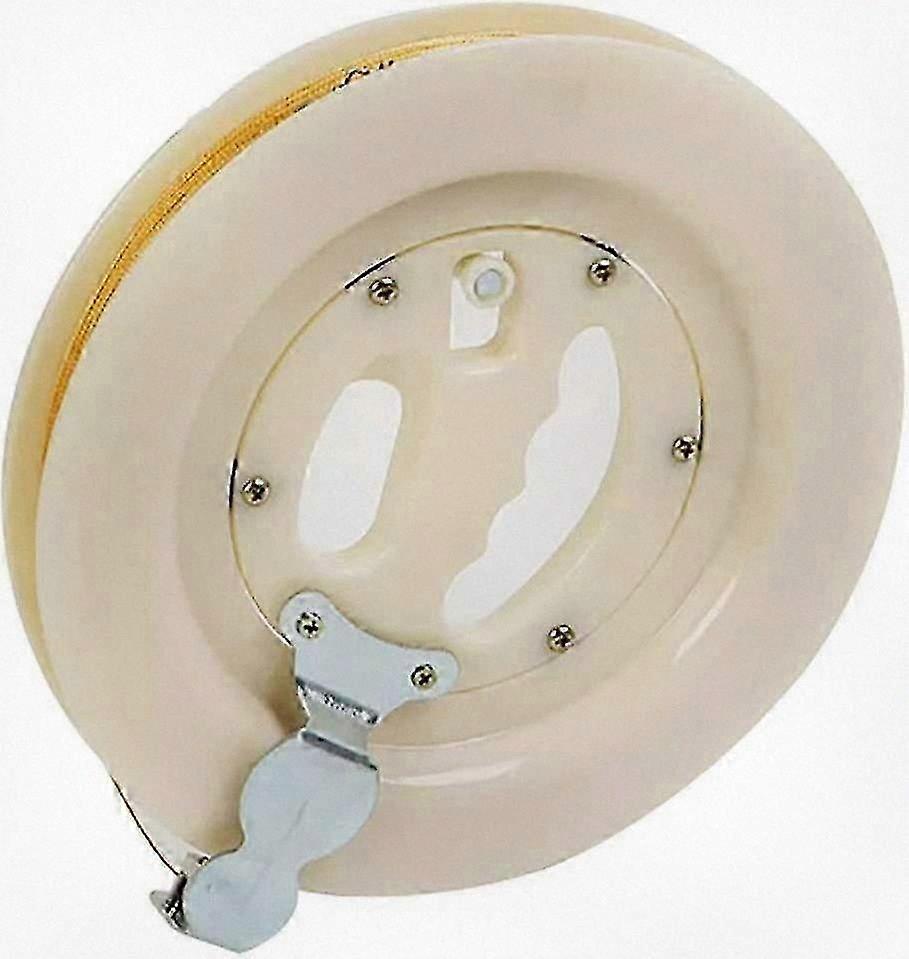 Beige Lockable Kite Line Reel with 10" Diameter, Smooth Rotation, Ball Bearing Grip, Ideal for Winding