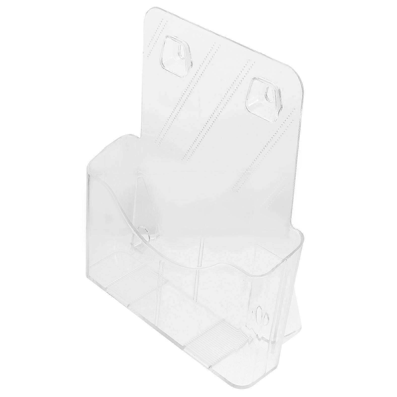 3Pcs Acrylic Magazine Holder for Display Wall Mounted Organizer