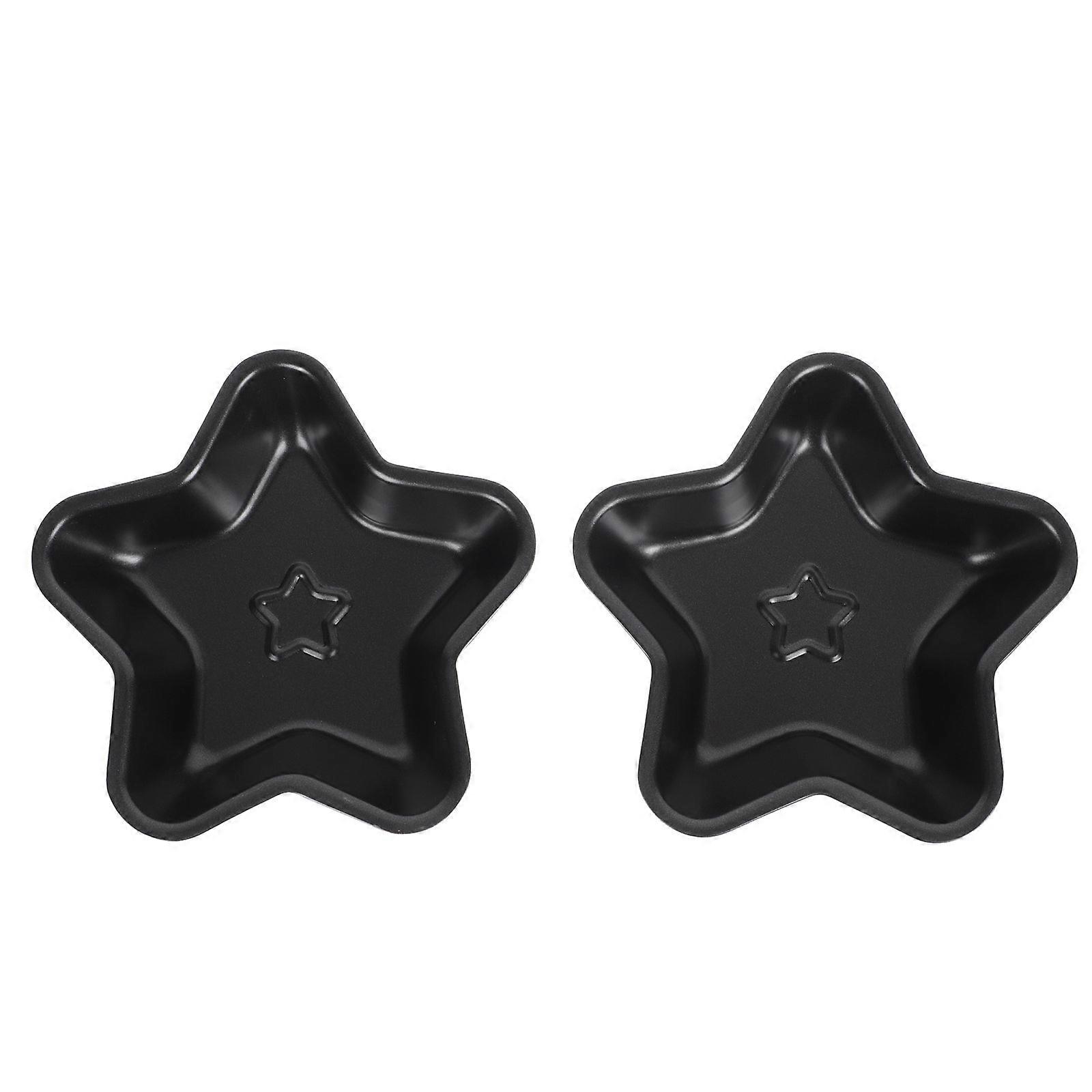 Black Kitchen Baking Mold Carbon Steel Cake Bake Tool 4Pcs