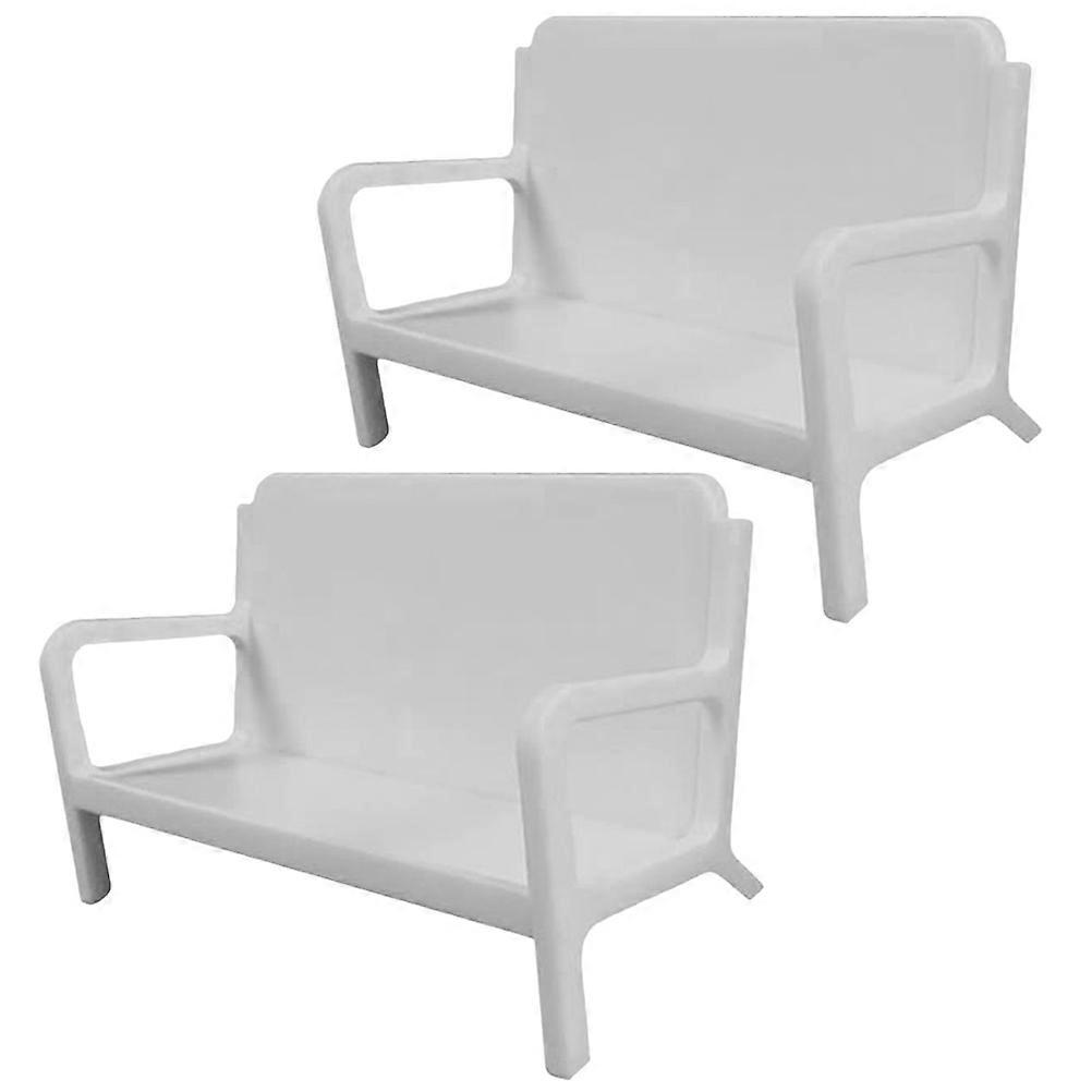 Desk Card Holder Sofa Shape for Office Desk 8Pcs White Pack