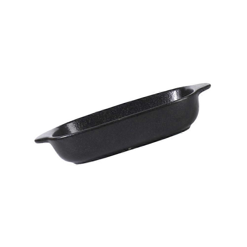 Kitchen Gadget Ceramic Baking Pan for Food Serving 2Pcs Binaural Tray