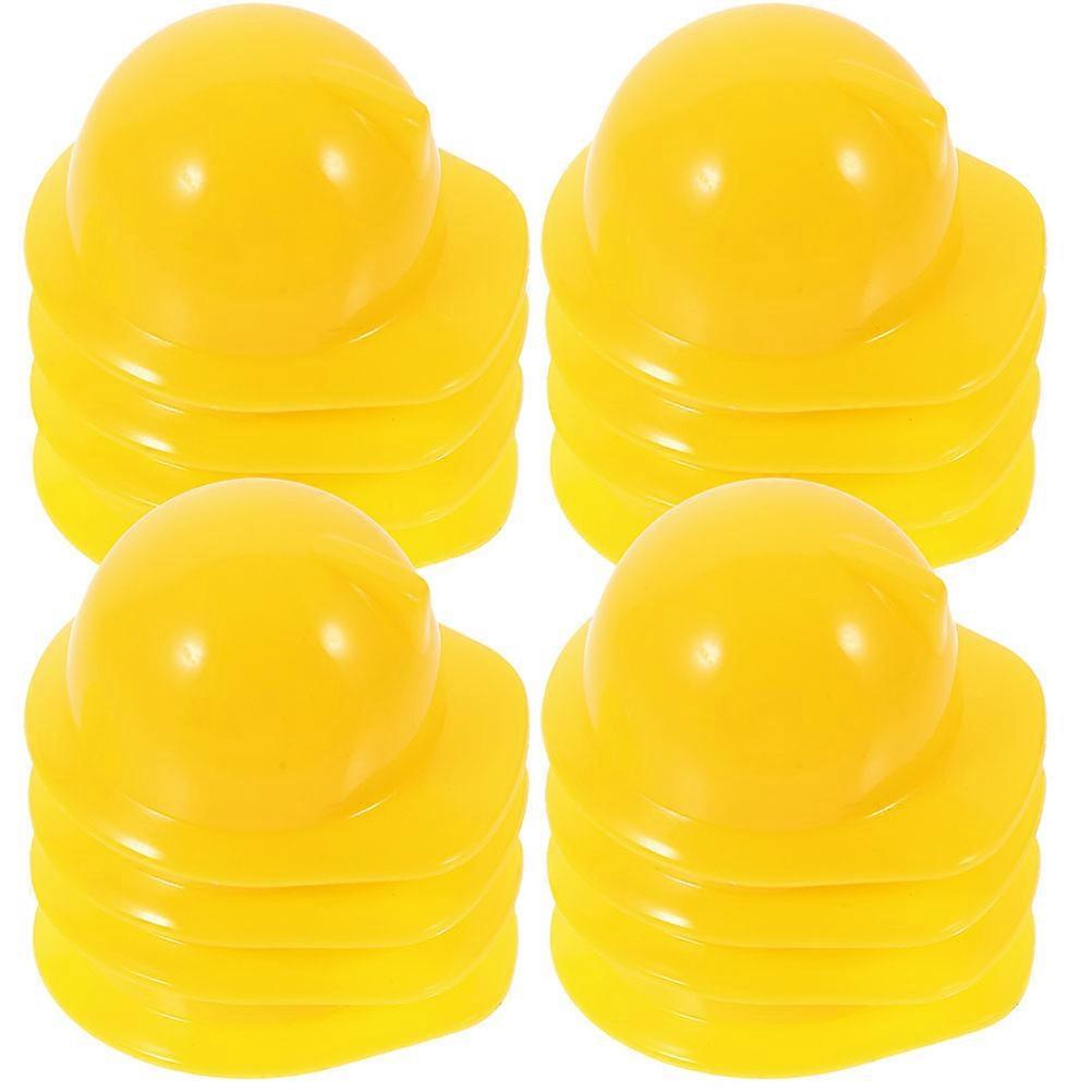 Yellow Plastic Miniature Construction Hat for Decor 160Pcs
