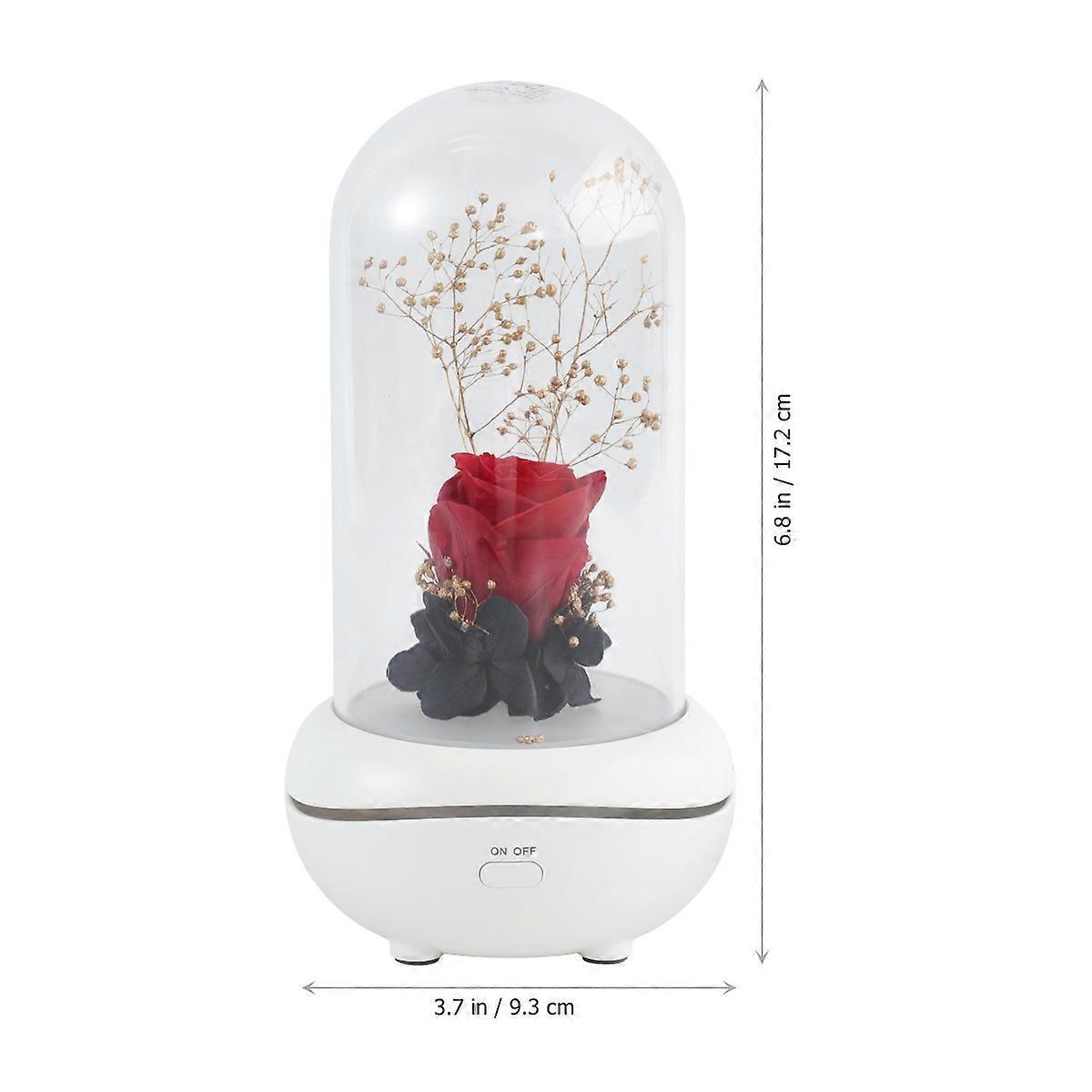 Red Rose Aromatherapy Diffuser USB Charging Eternal Flower Humidifier 2Pcs
