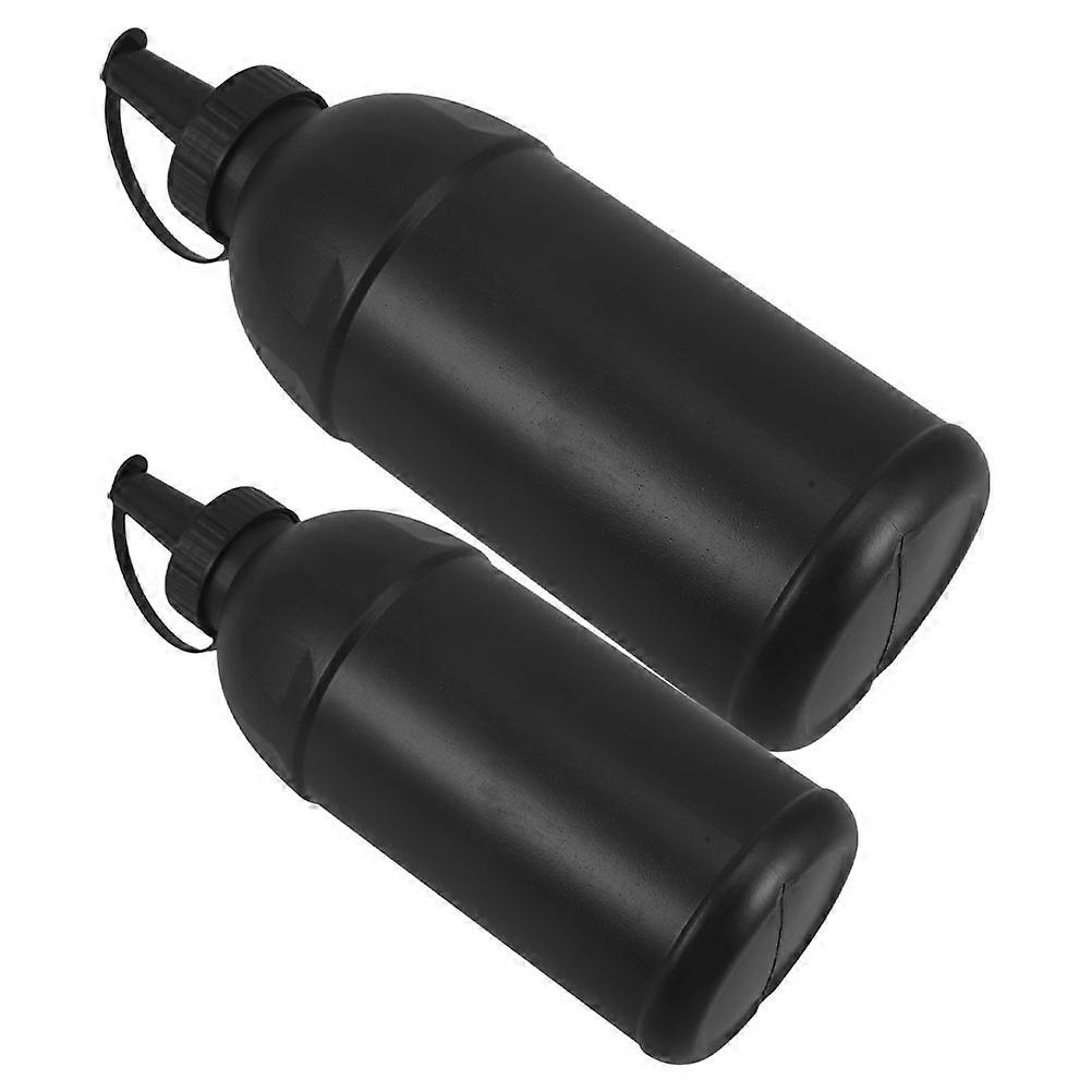 Plastic Container for Storage 4Pcs Refillable Black Plastic Beads Bottles with Lid