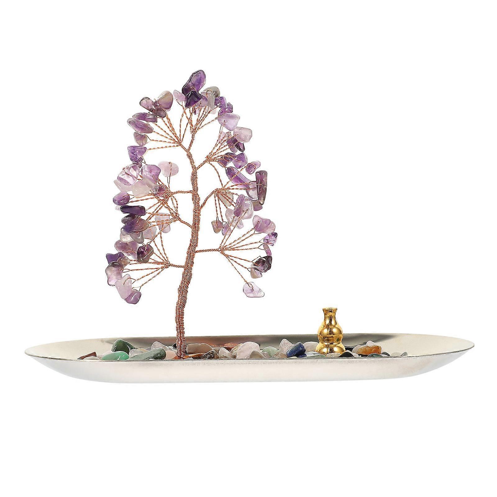 Eclectic Home Decor Crystal Incense Burner Creative Oval Shape Material 1Set