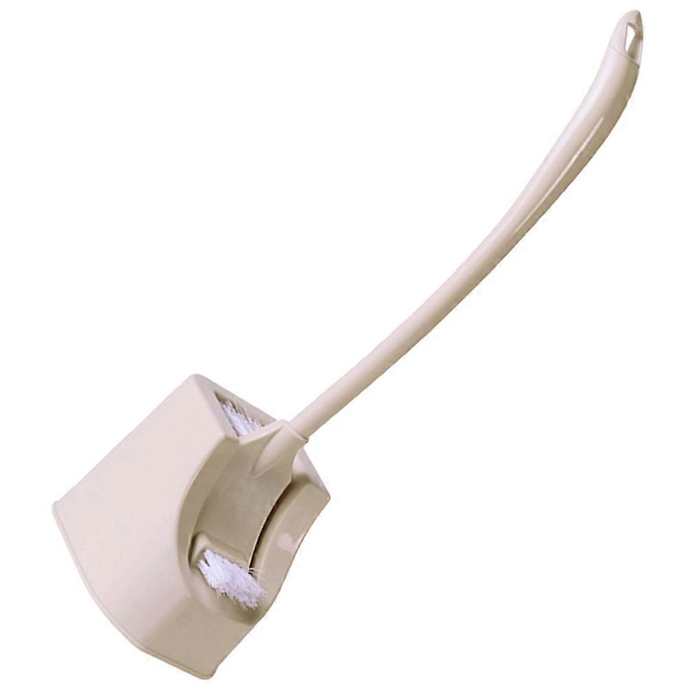 Toilet Scrub Brush Long Handle Cleaning Tool 3Sets Wall Mounted Beige