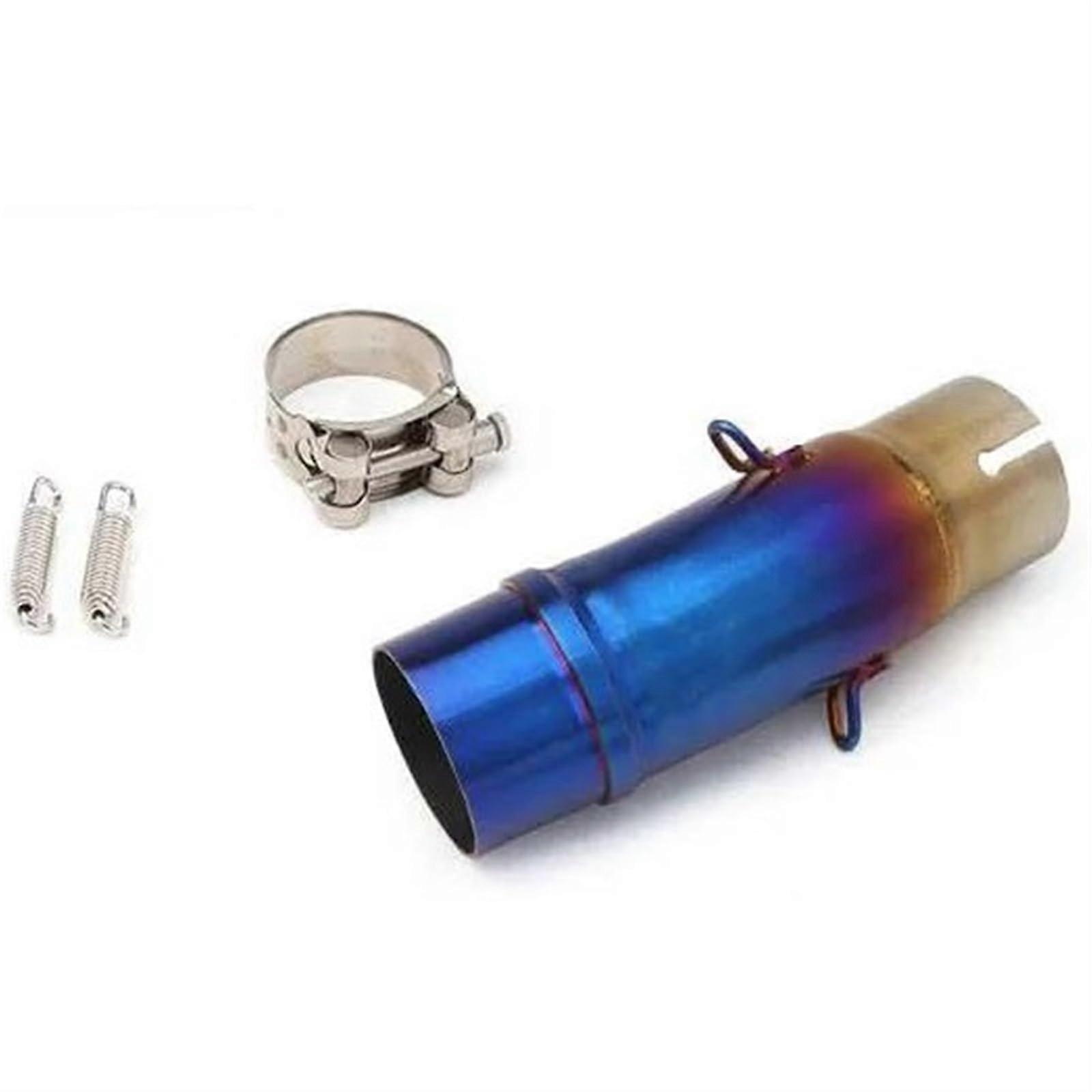 Motorcycle Exhaust Systems Modified Slip On Middle Link Pipe 51Mm Muffler For Ninja400 Z400 20172023 Blue