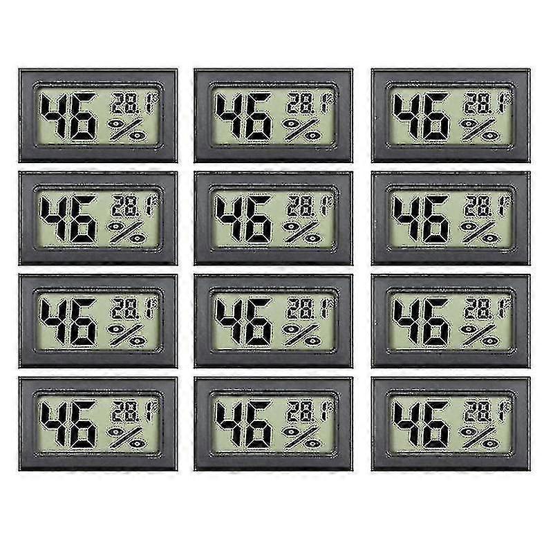 12 Pack Mini Kleine Digitale Elektronische Temperatur Luftfeuchtigkeit Meter Messgerät Innenthermometer Hygrometer LCD Display Celsiu