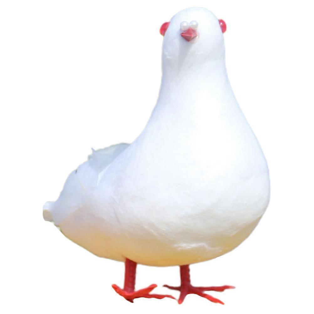 Dove Model Realistic Simulation Prop for Home Decoration 4Pcs White