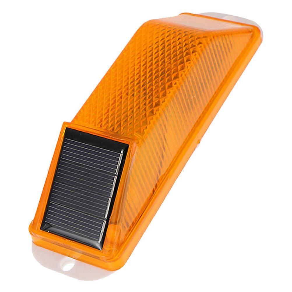 Solar Warning Light for Outdoor Use 3Pcs Yellow Solar Warning Lamp