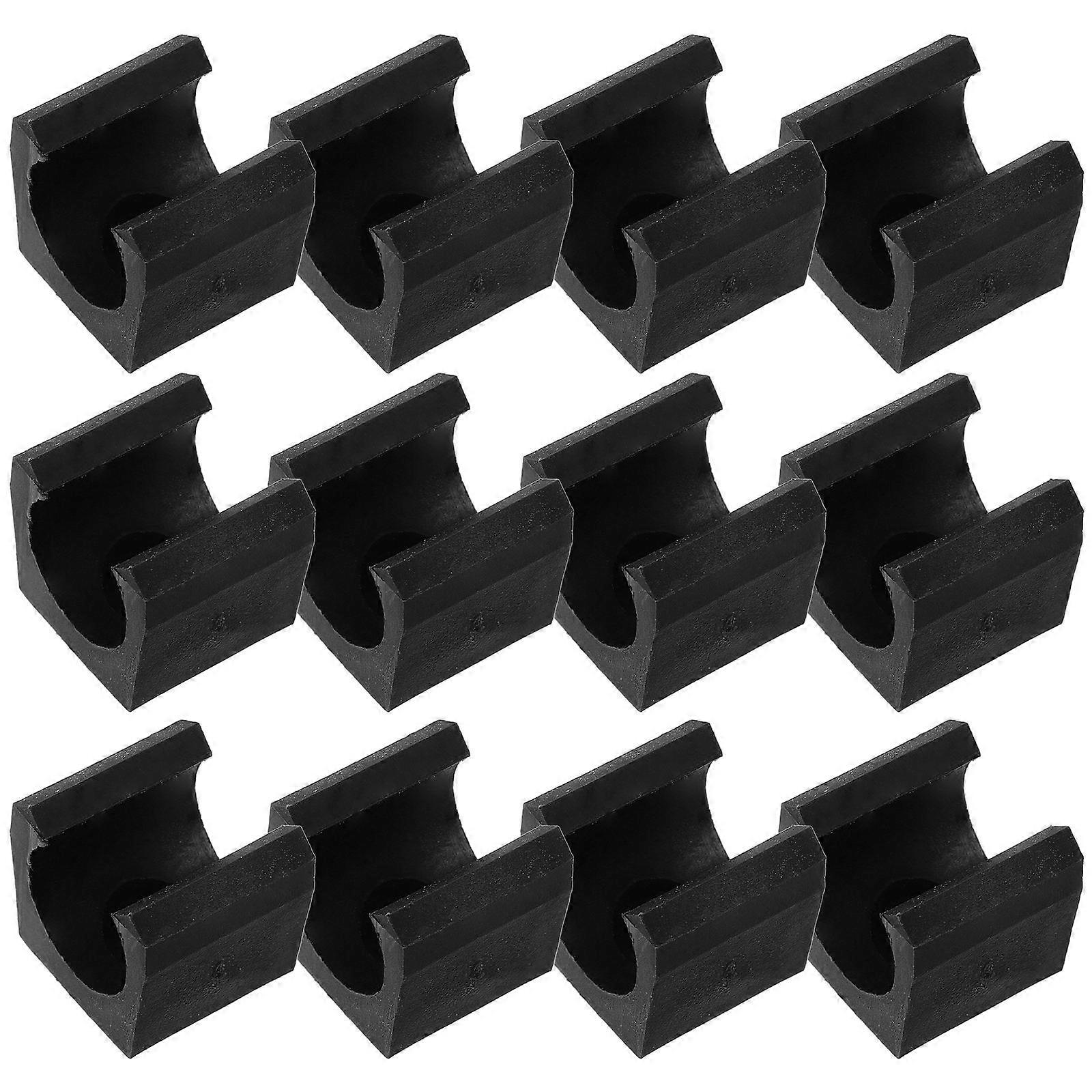 Wall Cue Rack Black Plastic Pole Clip 15Pcs Pool Cue Mount Holder
