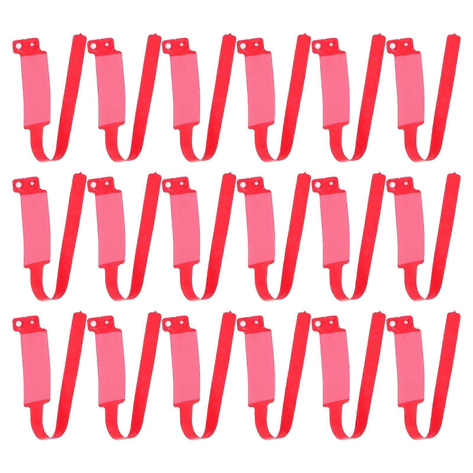 Red PVC Identification Wristbands for Hospital Use Disposable 100Pcs Pack