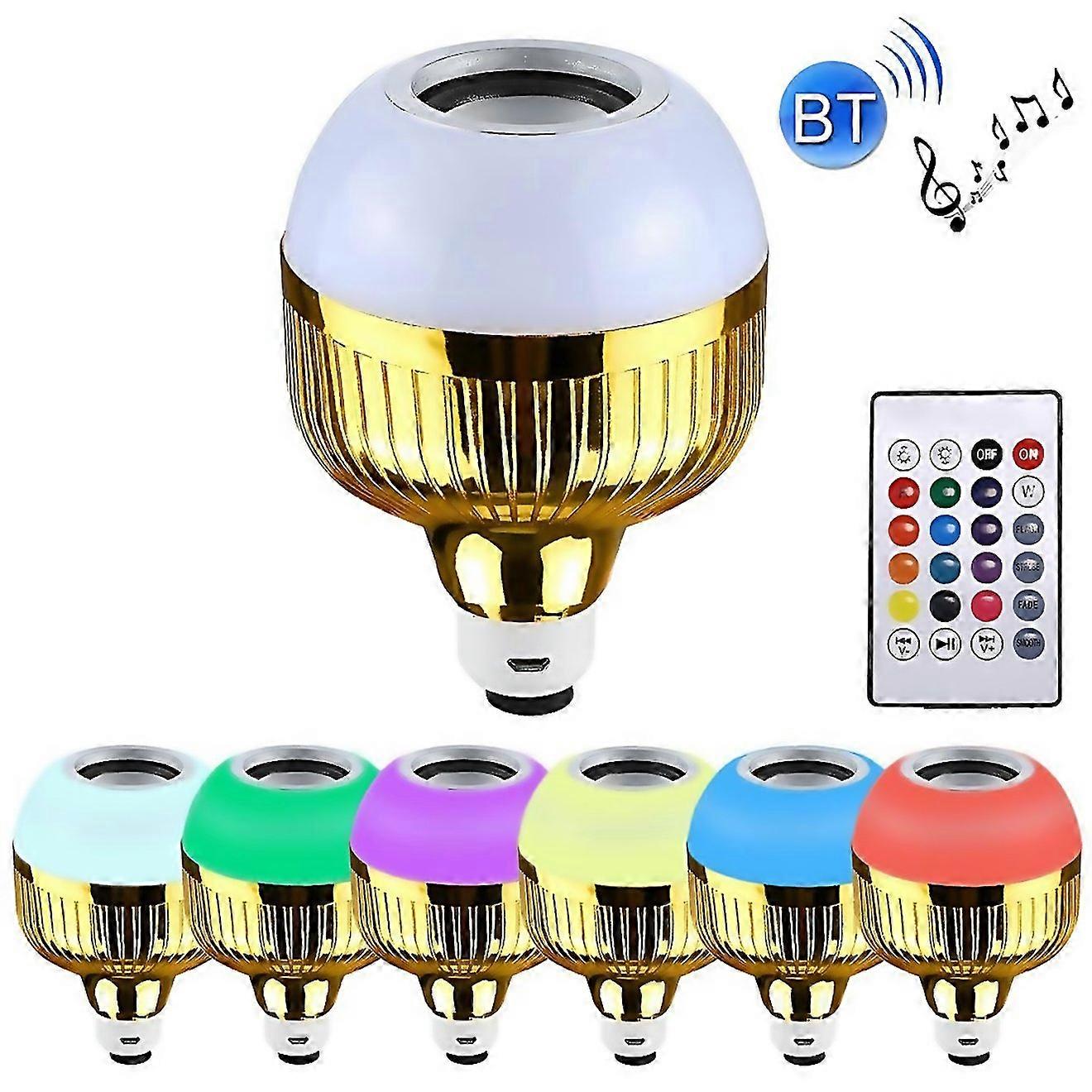 For 12w Smart Wireless Bluetooth Speaker Music Playing Dimmable Led Bulb Usb Charging With Remote Co