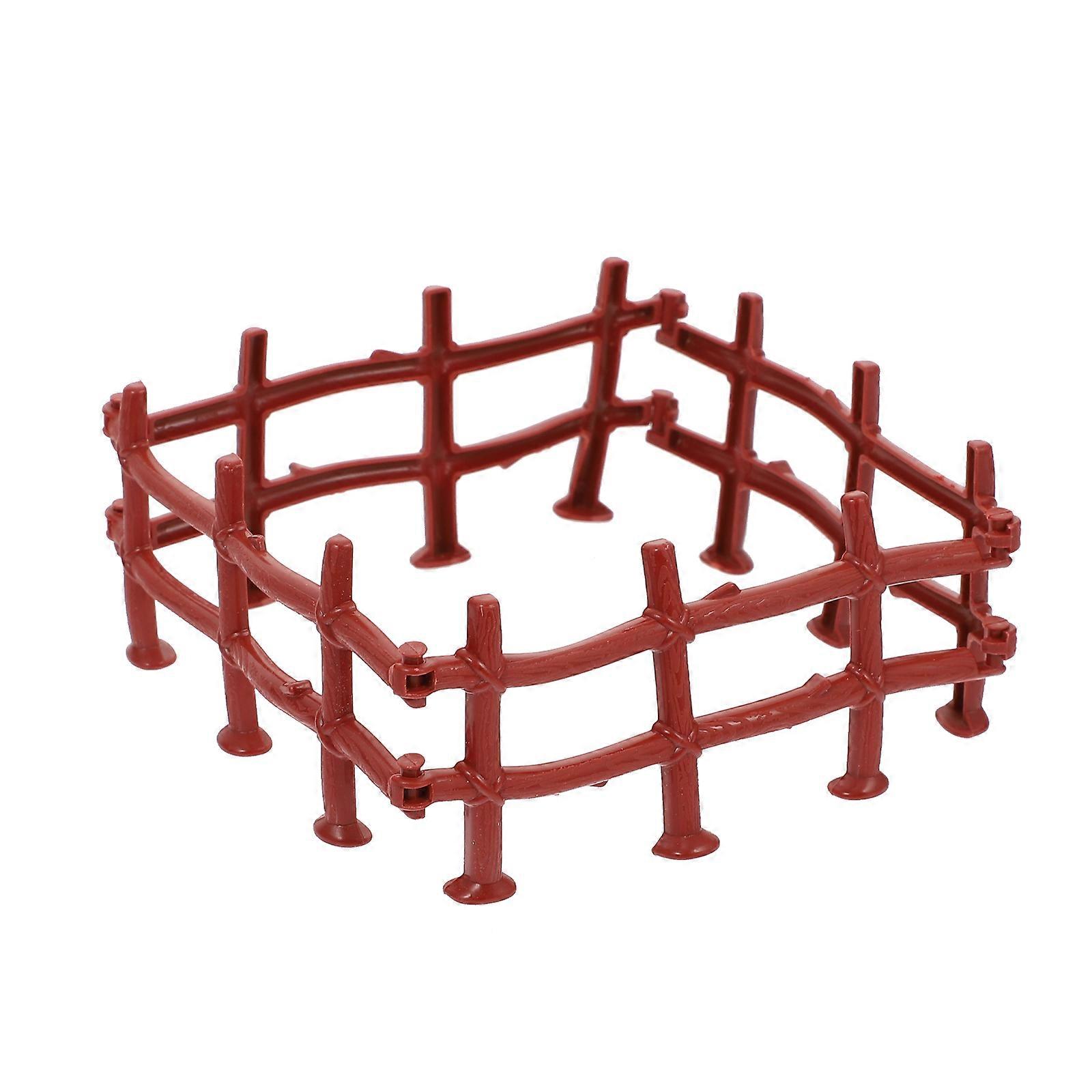 Miniature Garden Fence 50Pcs Role Play Accessory Ideal For Hobbyists With Rectangular Shape In Brown Color For Decor