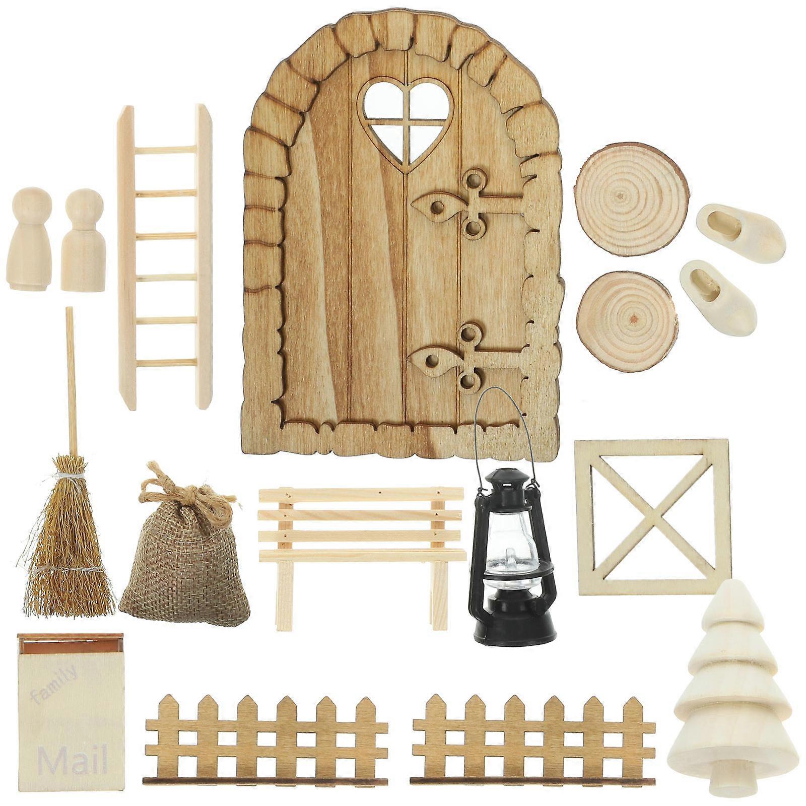 Miniature Christmas Door Tree Ornaments 4 Sets Perfect For Christmas Party Design With Unique Shape For Photo Props
