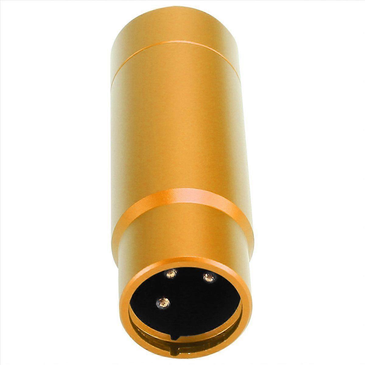 Phantom Power Adapter Microphone System Audio Mixer for Condenser Mic 48V XLR Mic Adapter 3.5mm Gold