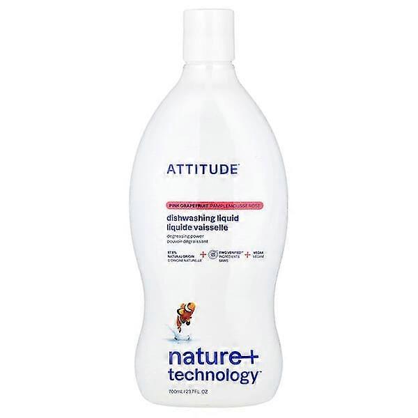ATTITUDE, Nature + TechnologyÃÂÃÂ¢ÃÂÃÂÃÂÃÂ¢, Dishwashing Liquid, Pink Grapefruit, 23.7 fl oz (700 ml)