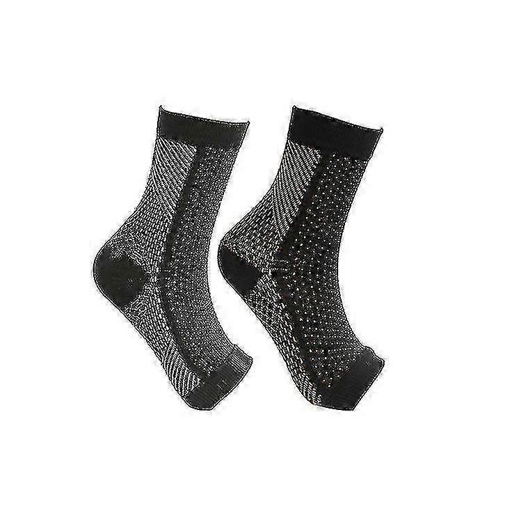 2pairs Neuropathy Compression Socks Ankle Arch Support Protect Socks