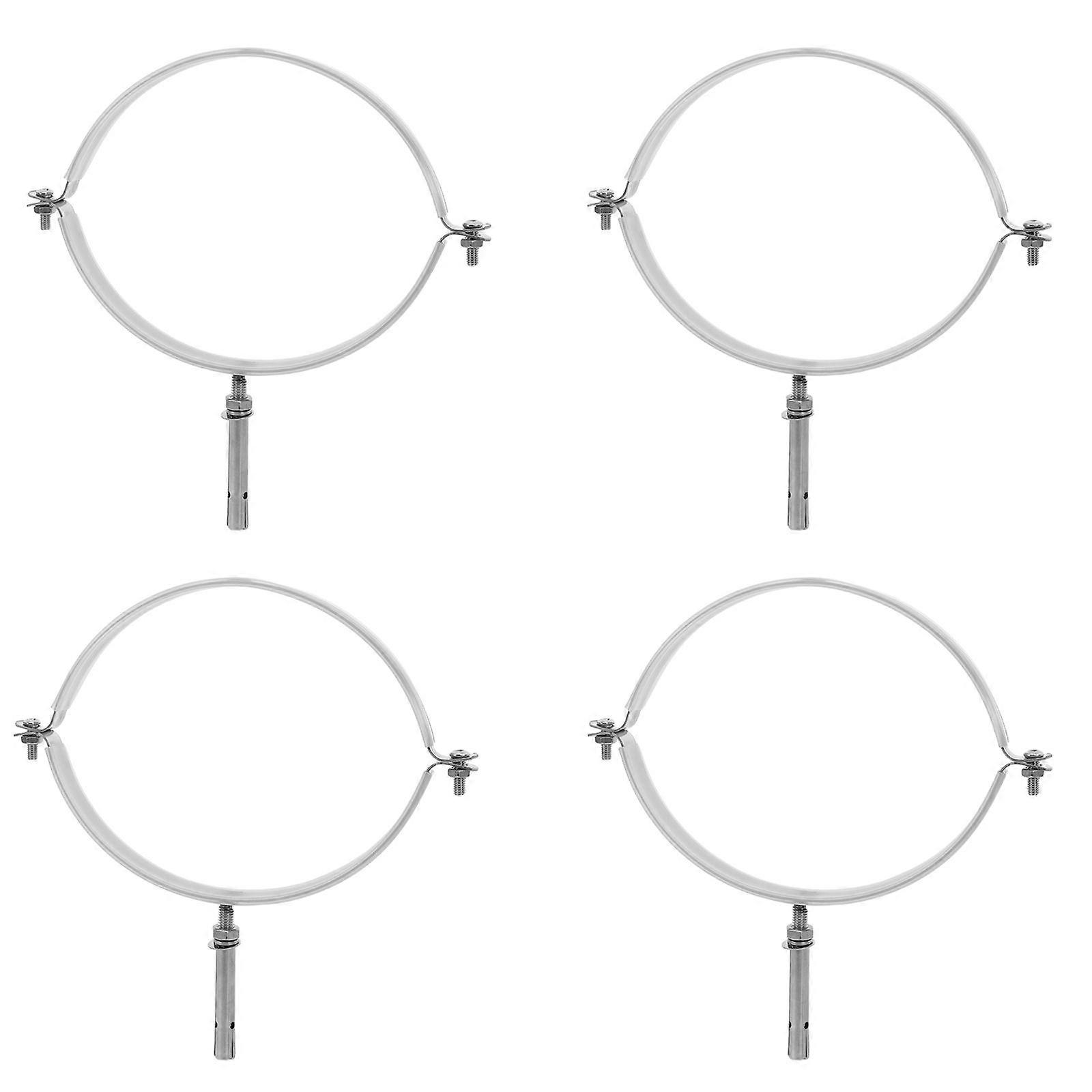4pcs Adjustable Pipe Bracket: Heavy Duty Split Ring Pipe Hanger Clamp Vent Adjustable Wall Strap Round Gas Vent Clamp