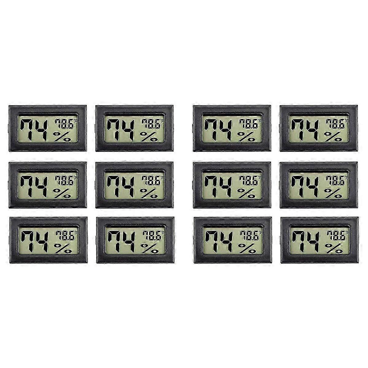 12Pack Mini Hygrometer Indoor Humidity Meter Hygrometer Digital Thermometers Humidity with (℉) for G Edition 1031