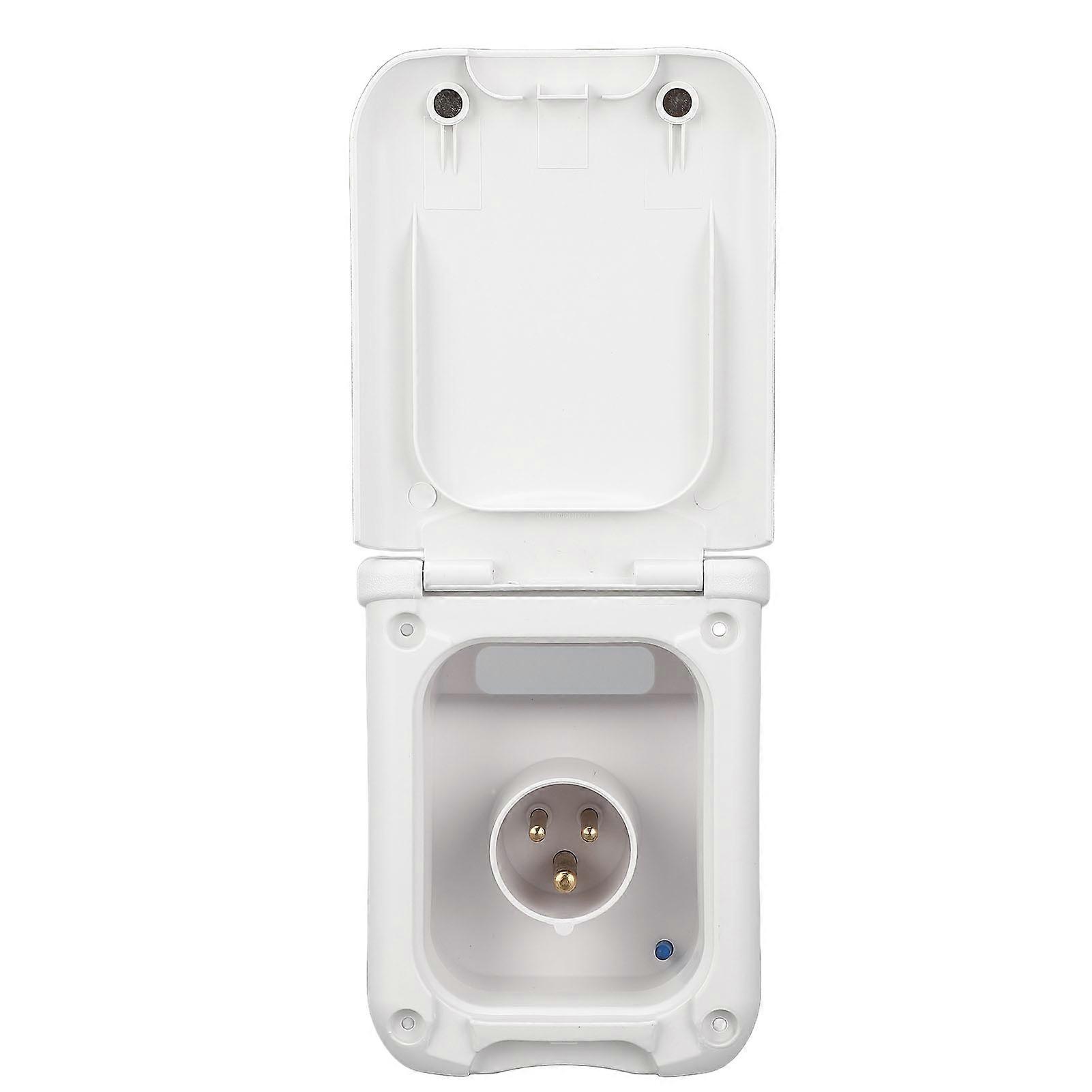 Power Inlet Receptacle with Cover 3 Core 16A Water Resistant Universal Fit for RV Motorhome Trailer Caravan 