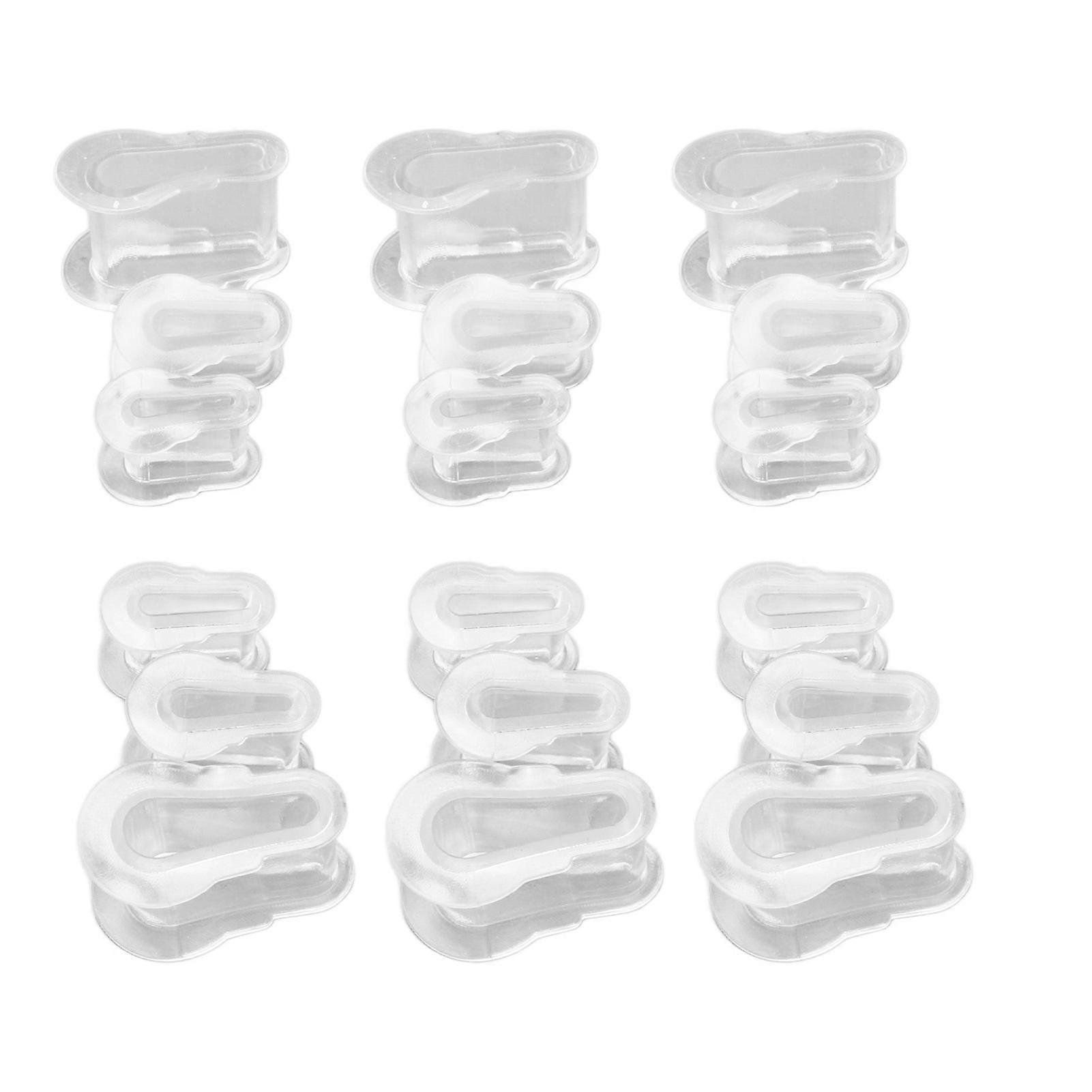 3 Pairs Hammertoe Corrector Medical Grade Silicone Soft Hammer Toe Crest Pad with 2 Separator Loops Transparent 