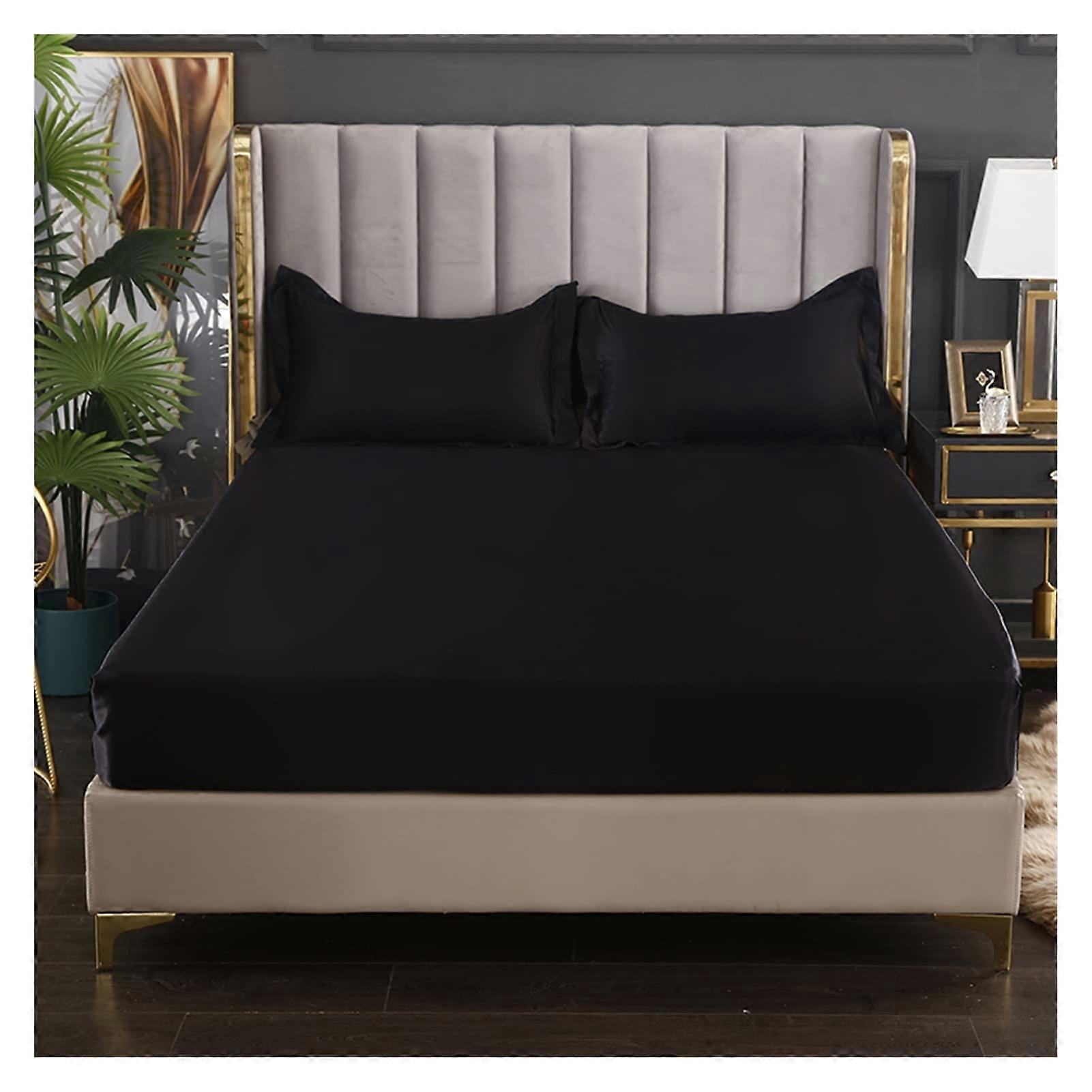 Satin Fitted Sheet Hei Se 180x220x25cm Polyester Multicolor