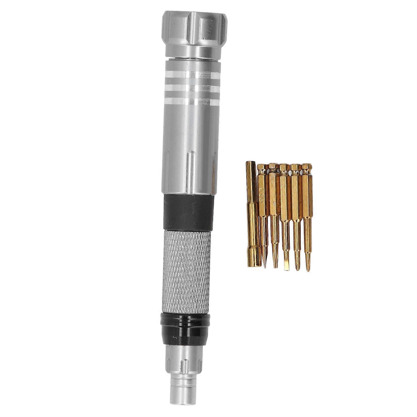 Multifunctional Screwdriver Set Pen Type Repair Screwdriver with 6Pcs Retractable Bits BT8927B