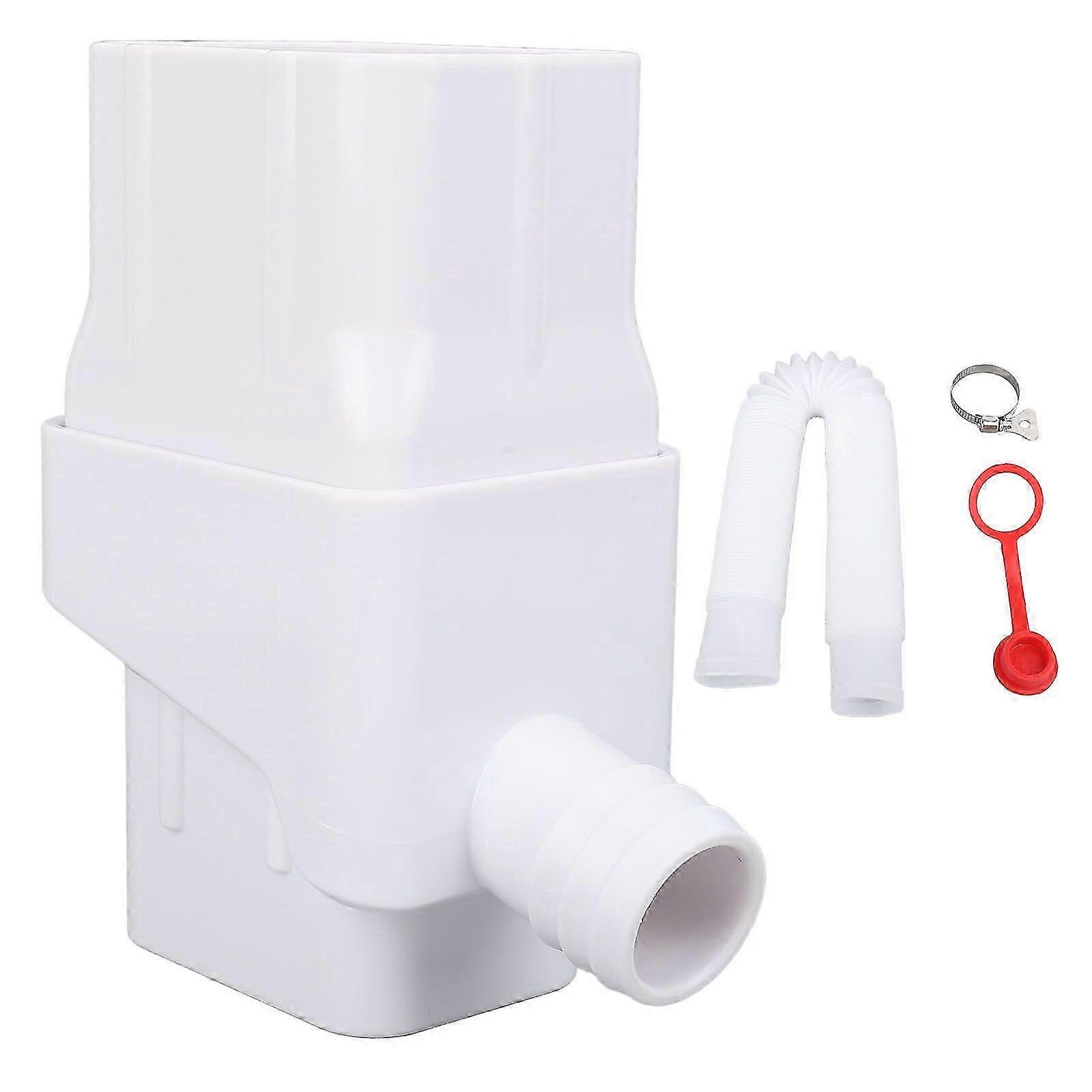 Rainwater Collection System Easy Installation Efficient Rain Barrel Diverter Kit for Downspout White