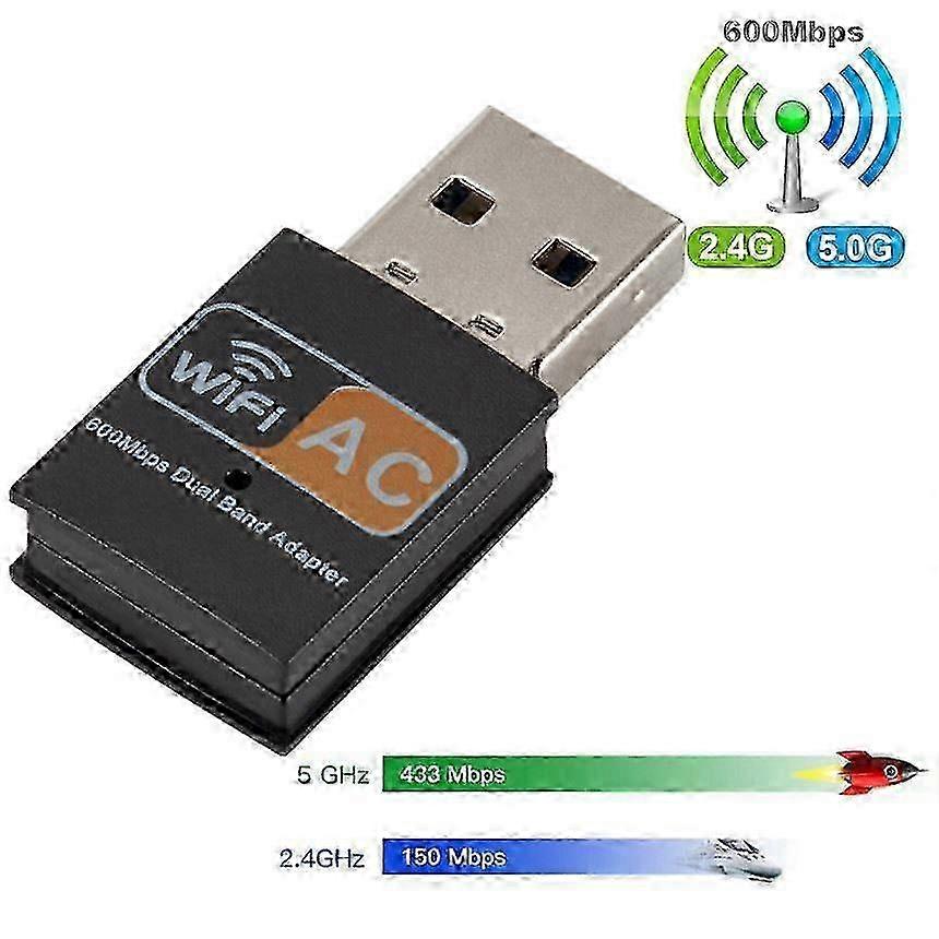 USB Wifi Adapter 802.11b/g/n Antenna 600Mbps USB2.0 Wireless Receiver Dongle Network Lan Card for Laptop