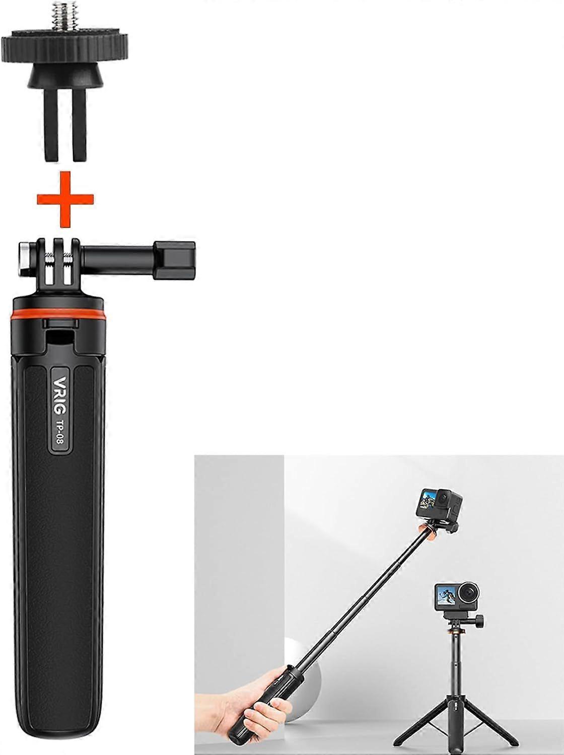 LICHIFIT Retractable Tripod Selfie Stick for DJI OSMO POCKET 3 / Action 4 Adjustable Length Extension Pole with Gimbal for Insta360 ONE X3 /