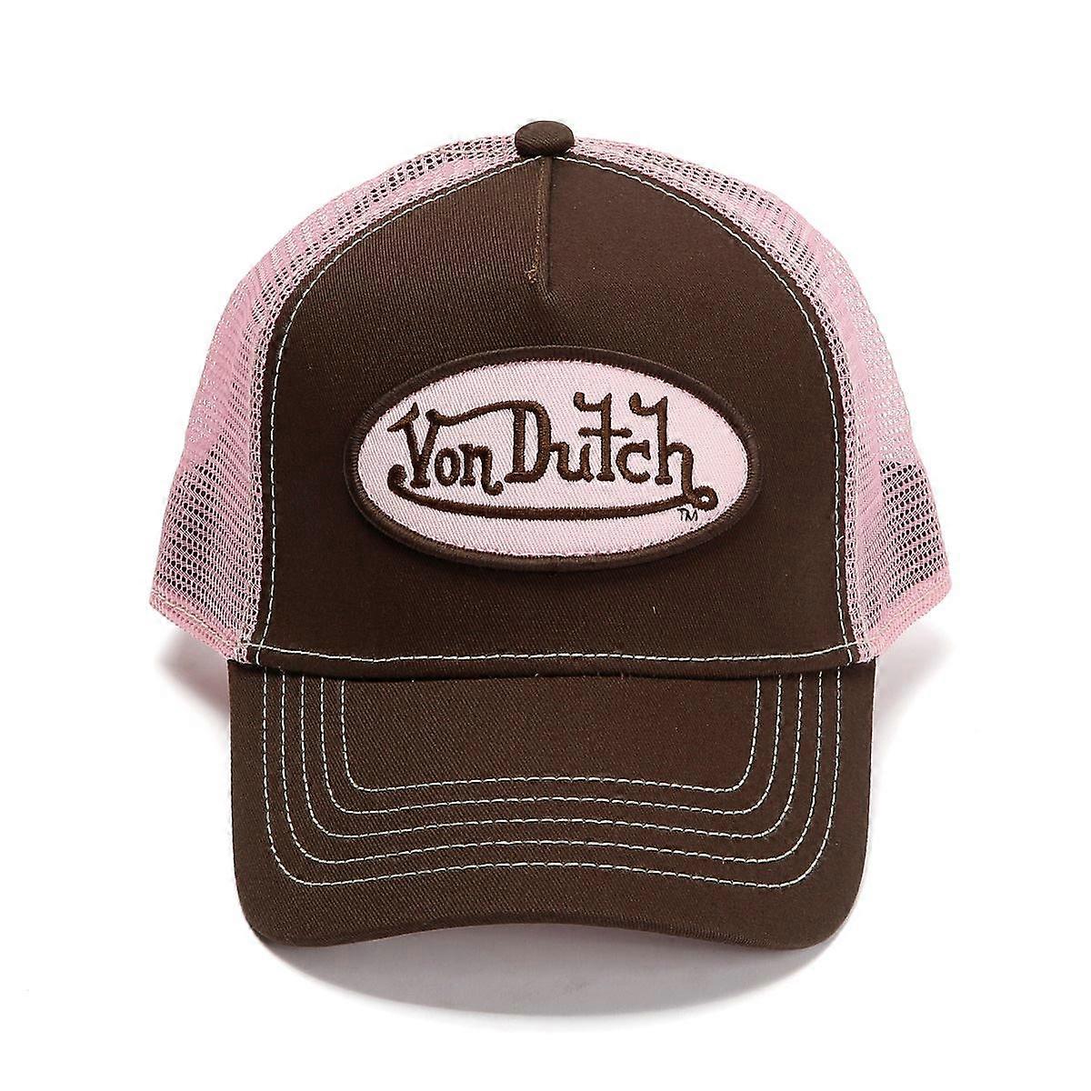 Von Dutch Staple Trucker Cotton Choc/Pink Caps