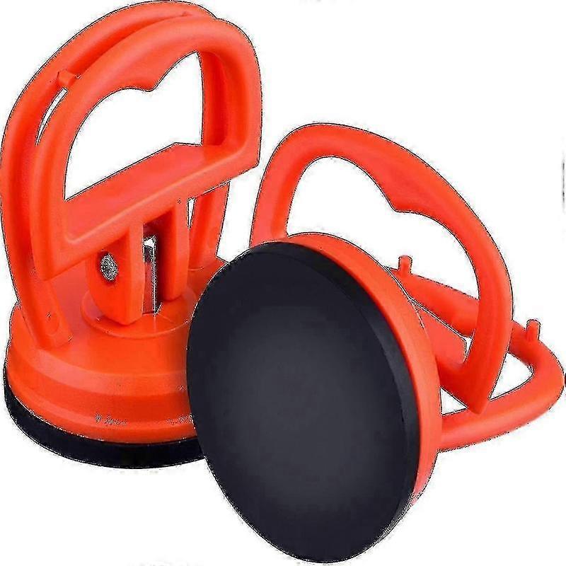 Yellow Suction Cup Lifter with a Load Capacity of Max. 30/40 Kg featuring Rubber Cups and a 118 Mm Diameter
